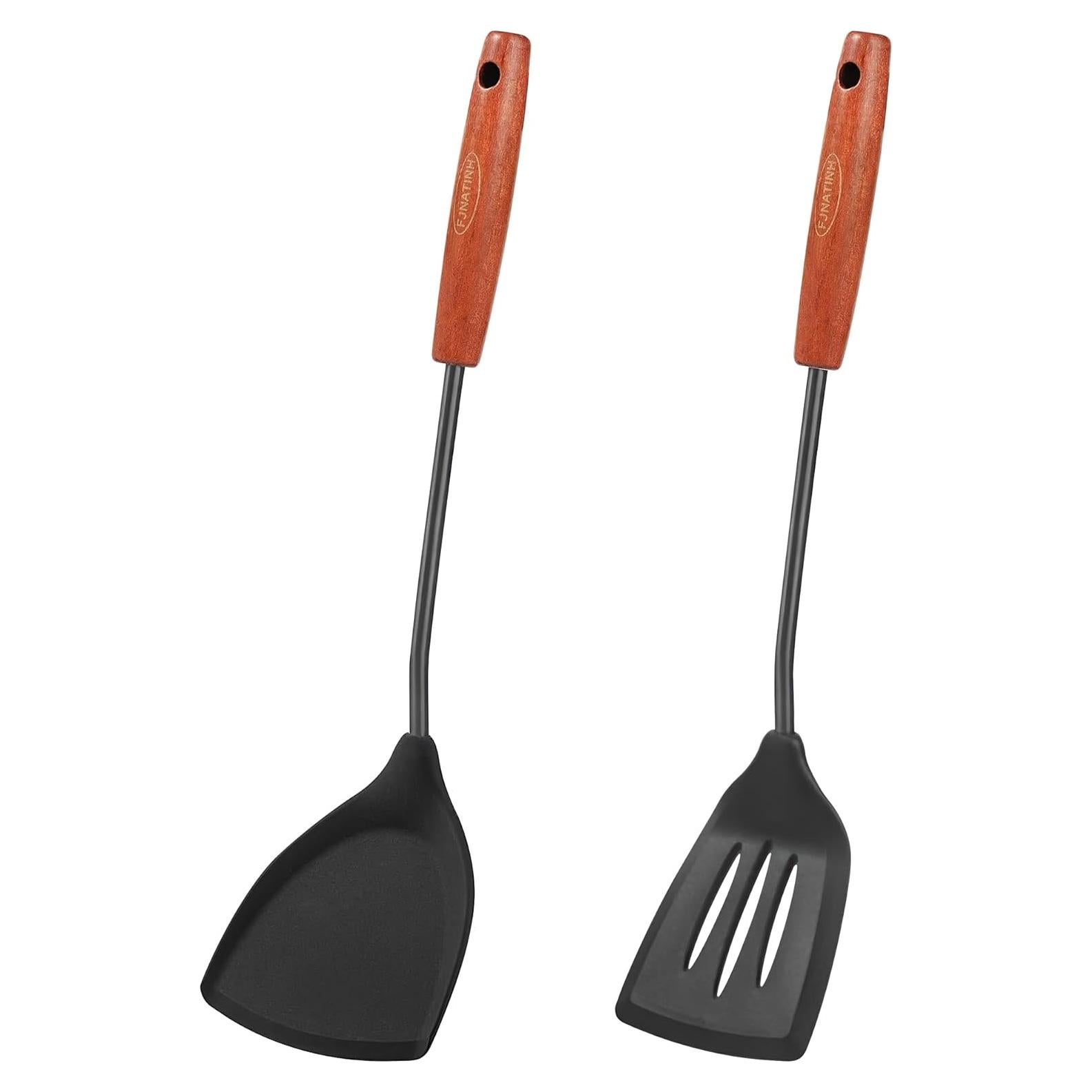 Juego de Espátulas de Silicona FJNATINH - Utensilios de Cocina 2 Piezas