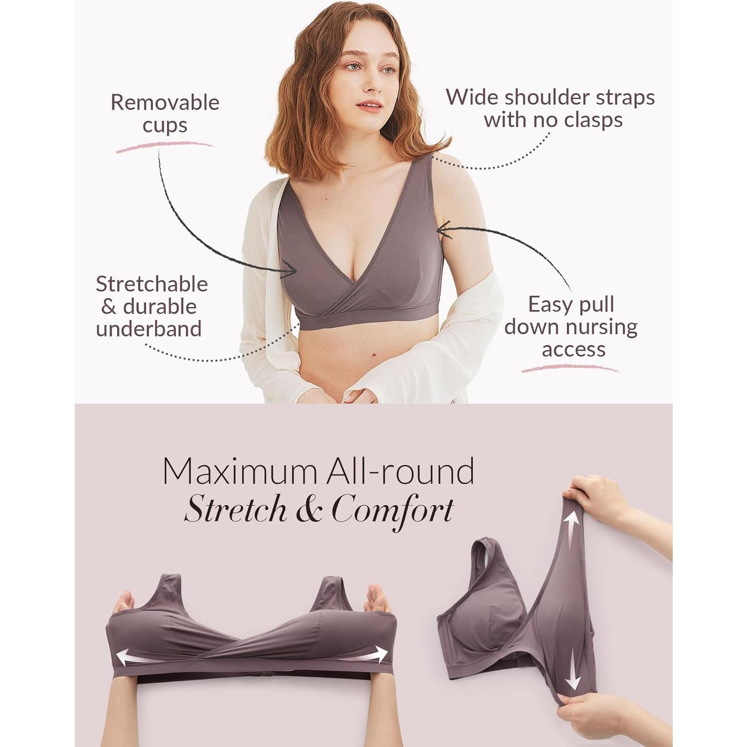 Sujetador de Lactancia Mamaway Breezy Crossover Rosa Pequeño