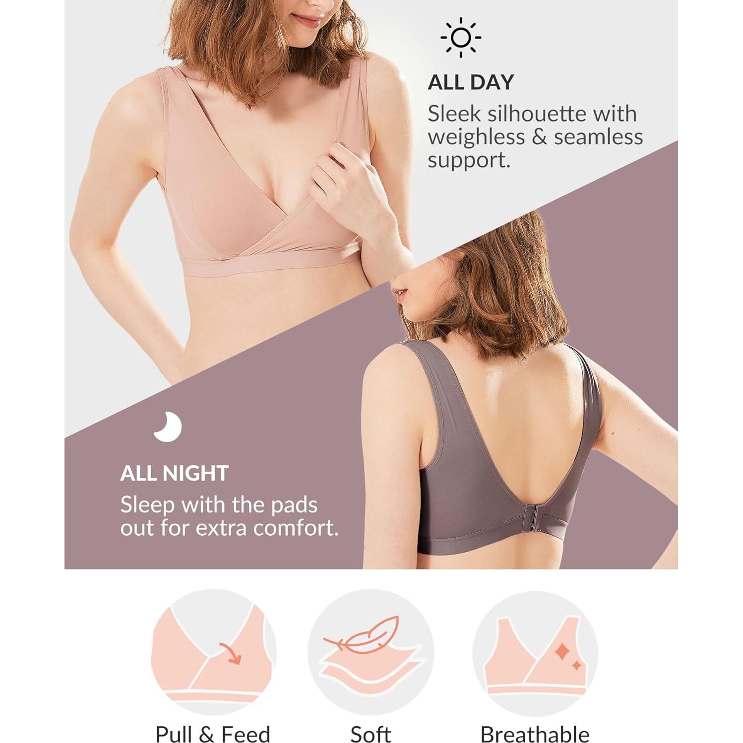 Sujetador de Lactancia Mamaway Breezy Crossover Rosa Pequeño