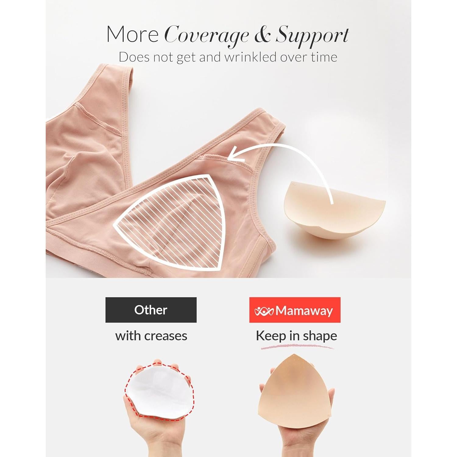 Sujetador de Lactancia Mamaway Breezy Crossover Rosa Pequeño