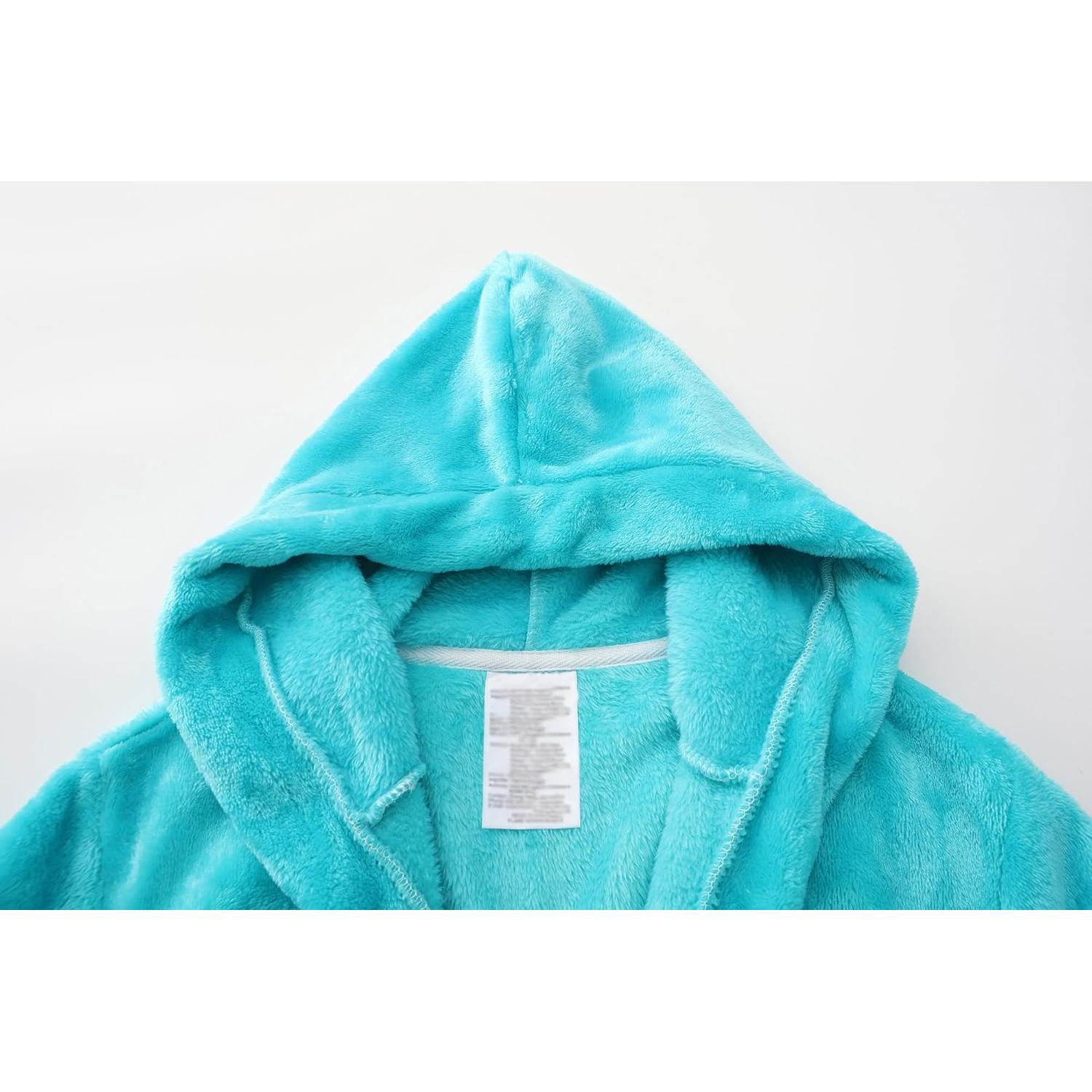 Bata de Baño Polar para Niñas 2-3T Color Aqua Suave