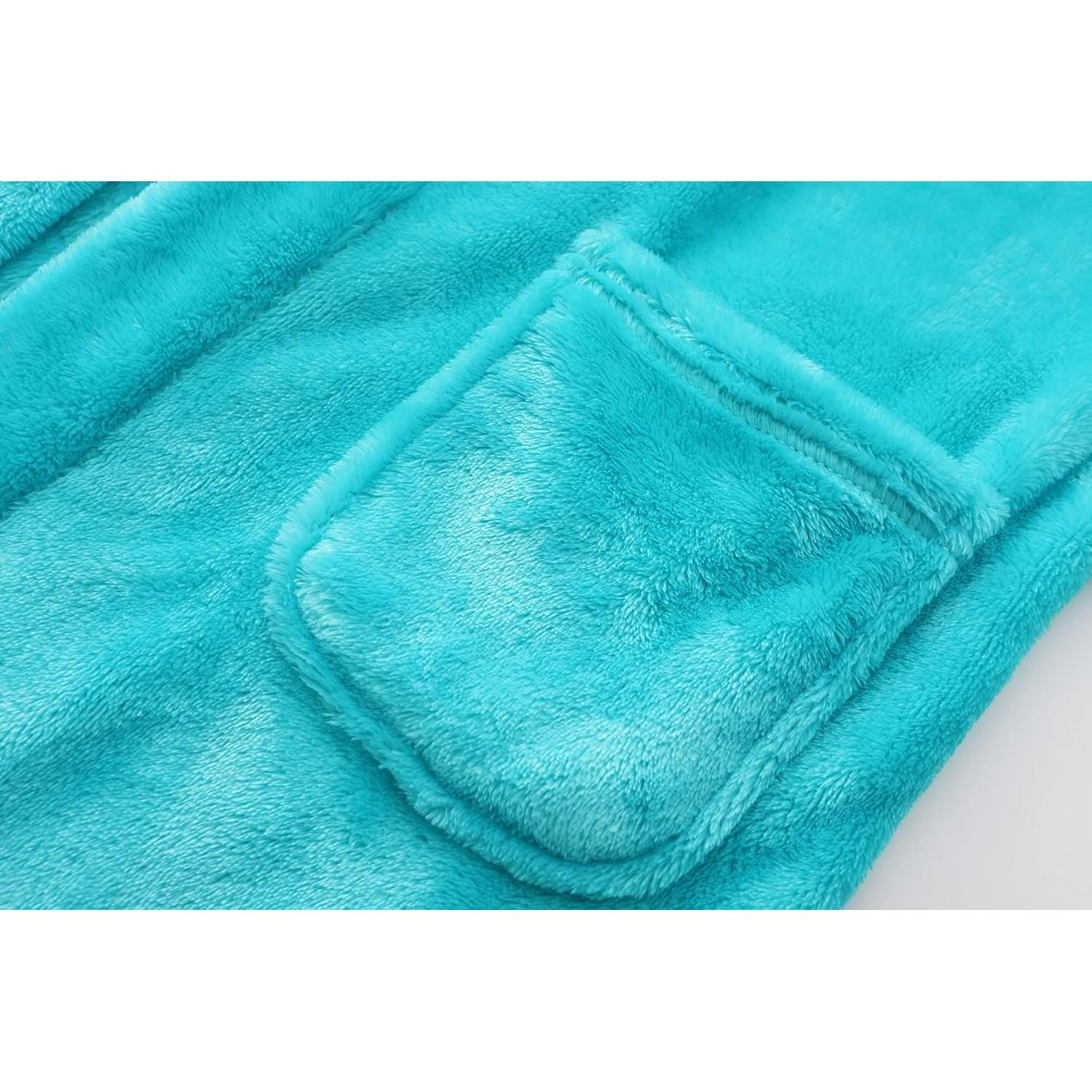 Bata de Baño Polar para Niñas 2-3T Color Aqua Suave
