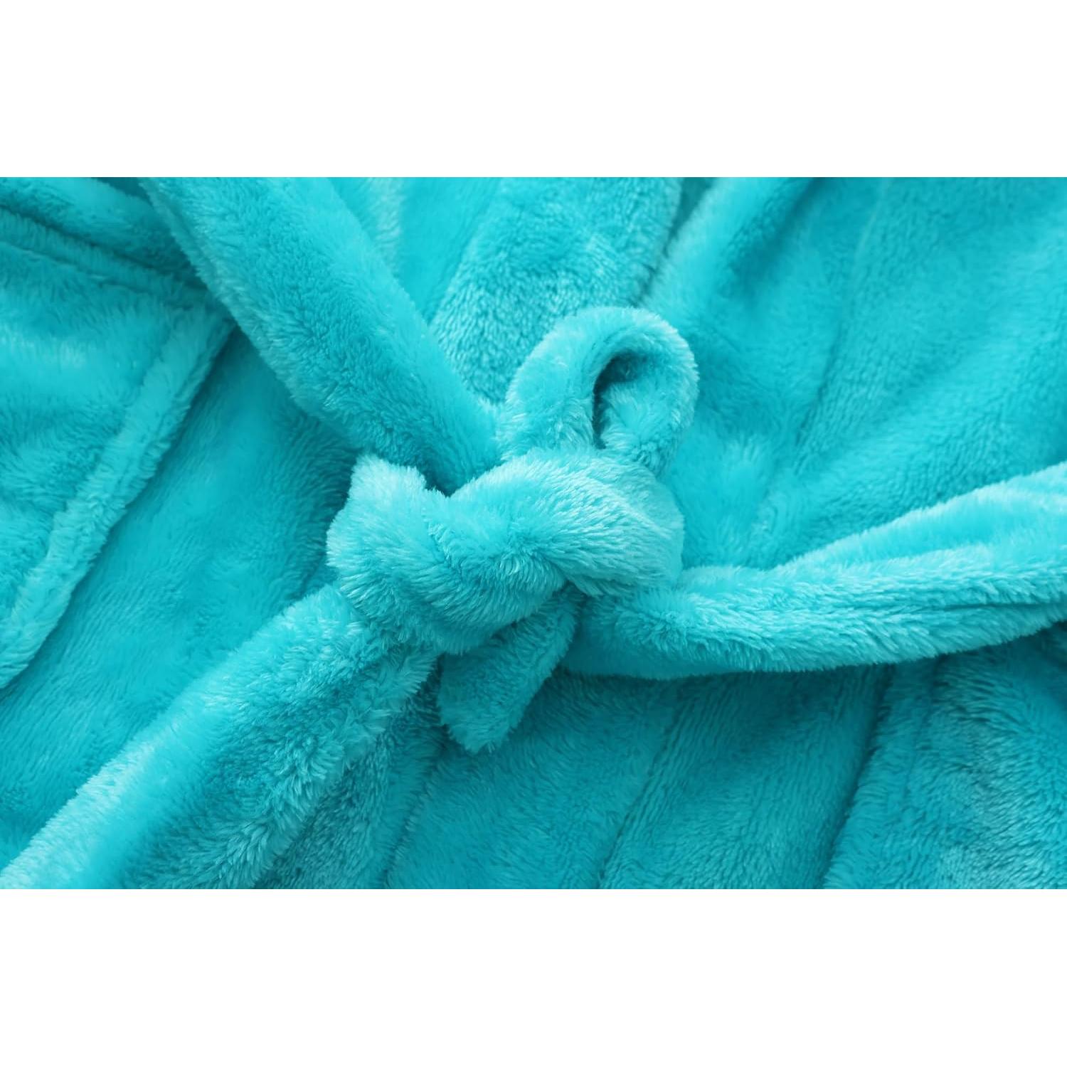 Bata de Baño Polar para Niñas 2-3T Color Aqua Suave