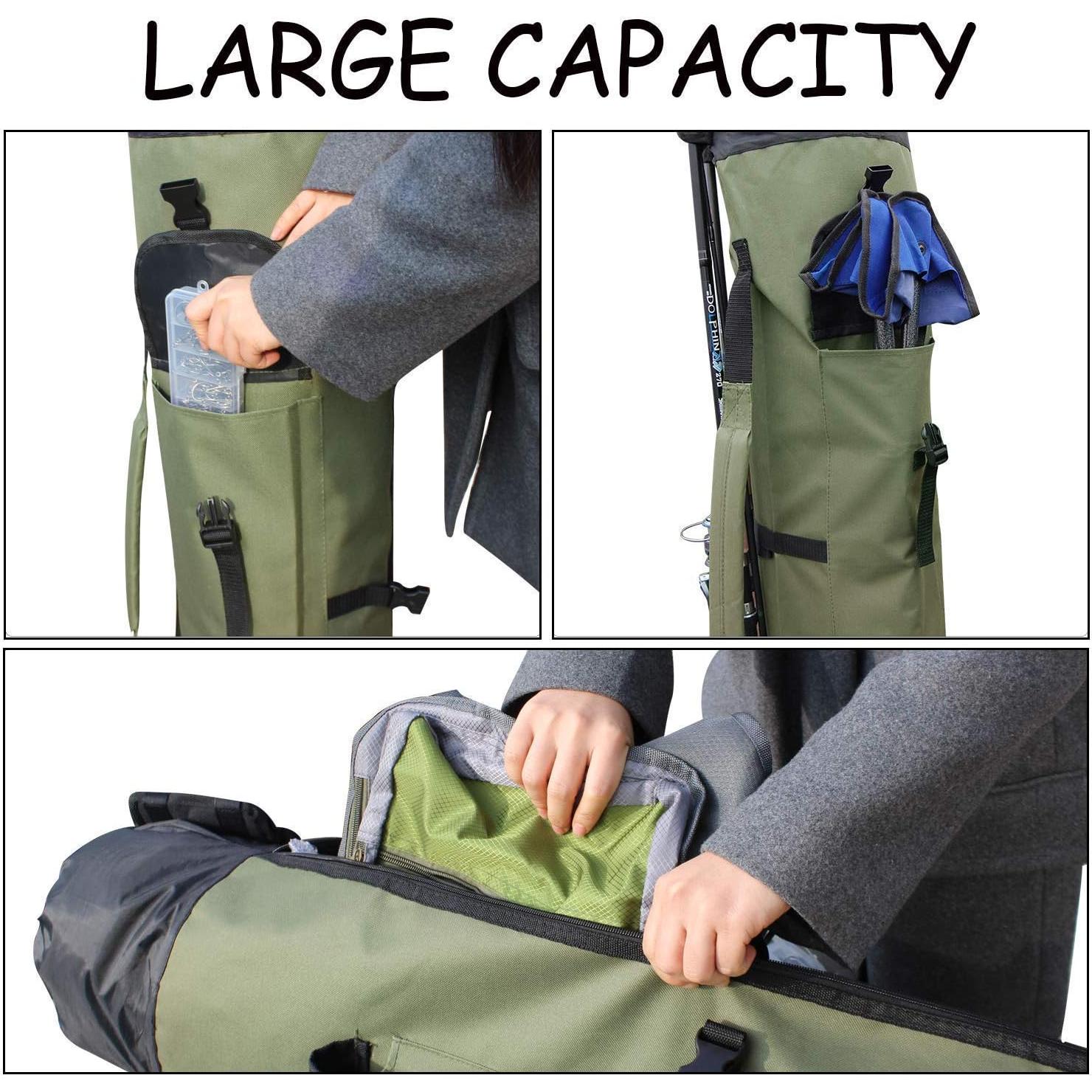 Bolsa Organizadora de Pesca Allnice para 5 Cañas y Accesorios