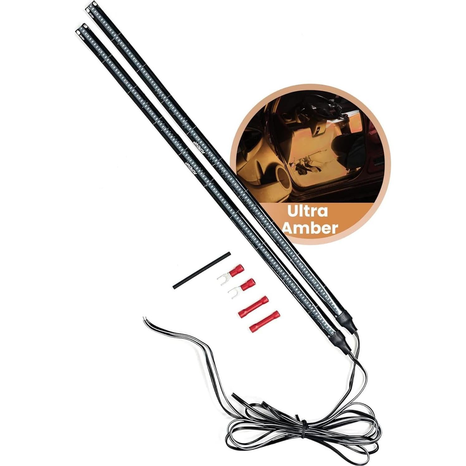 Kit de Tiras LED Ultra Ligeras Alpena 30.48 cm Ámbar 12V