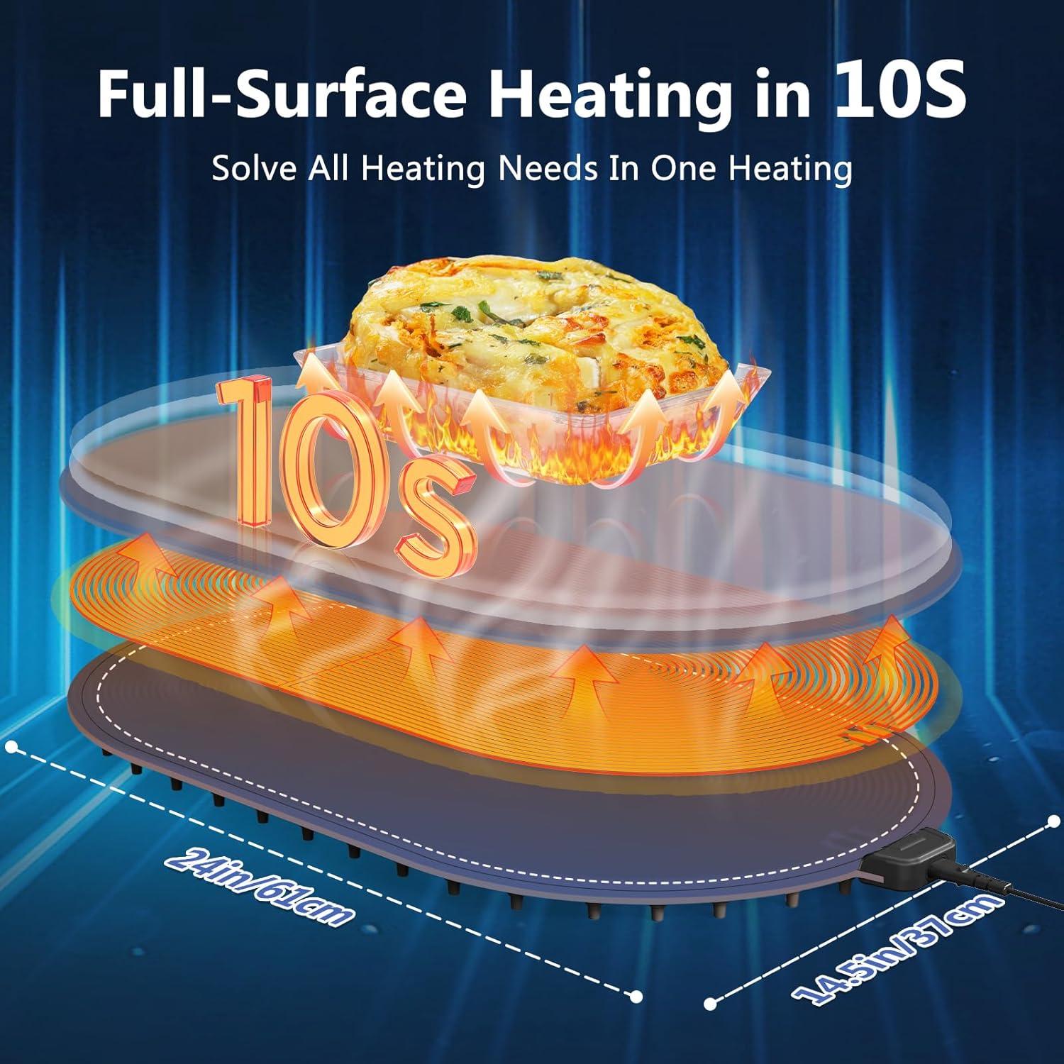 Alfombrilla Calentadora de Comida Extra Grande Seenlast 91x38cm