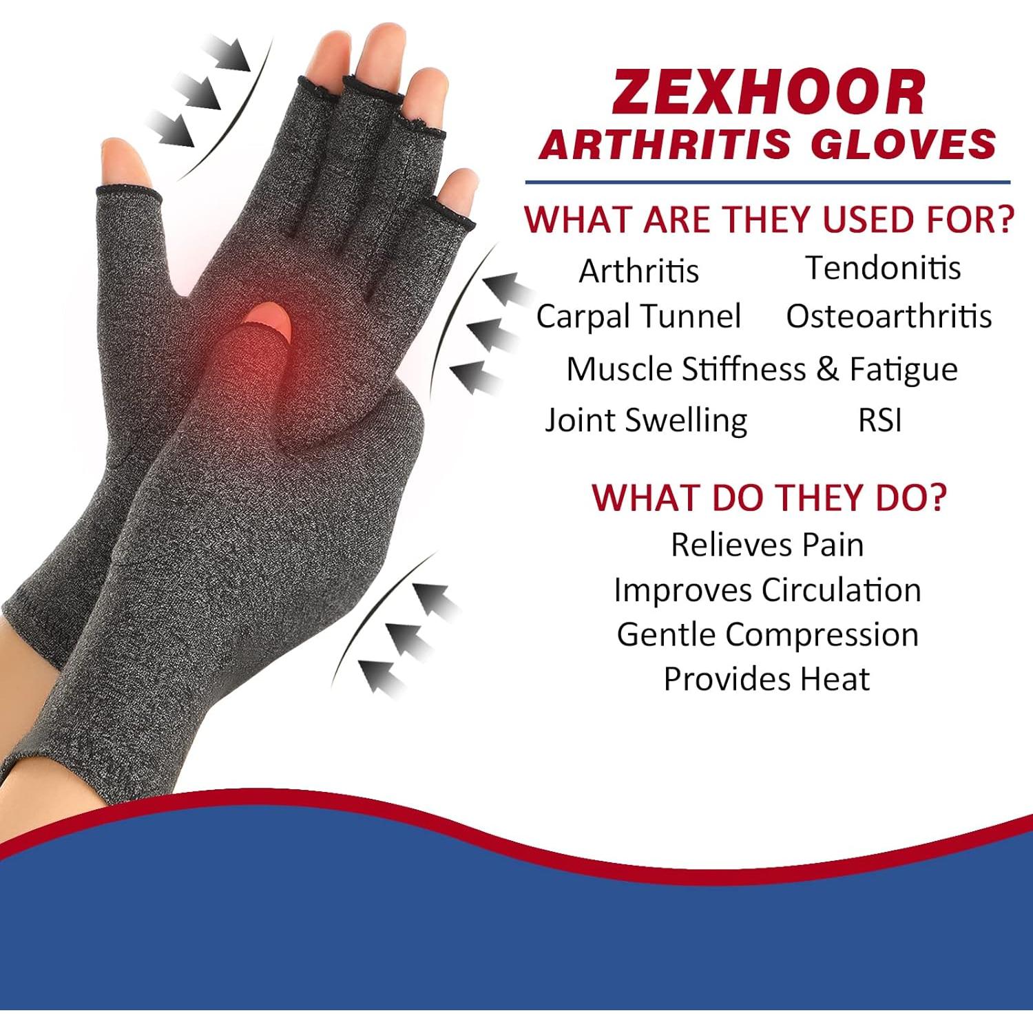 Guantes de Compresión Zexhoor para Artritis - Alivio Dolor