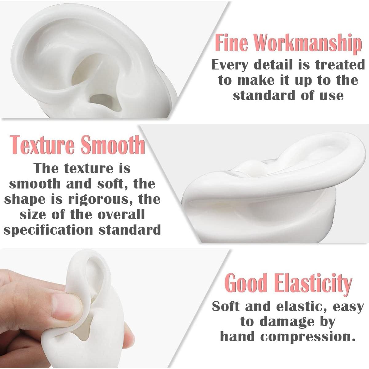 Modelo de Oreja de Silicona YOLUFER 5.8x3.5cm 2 Piezas