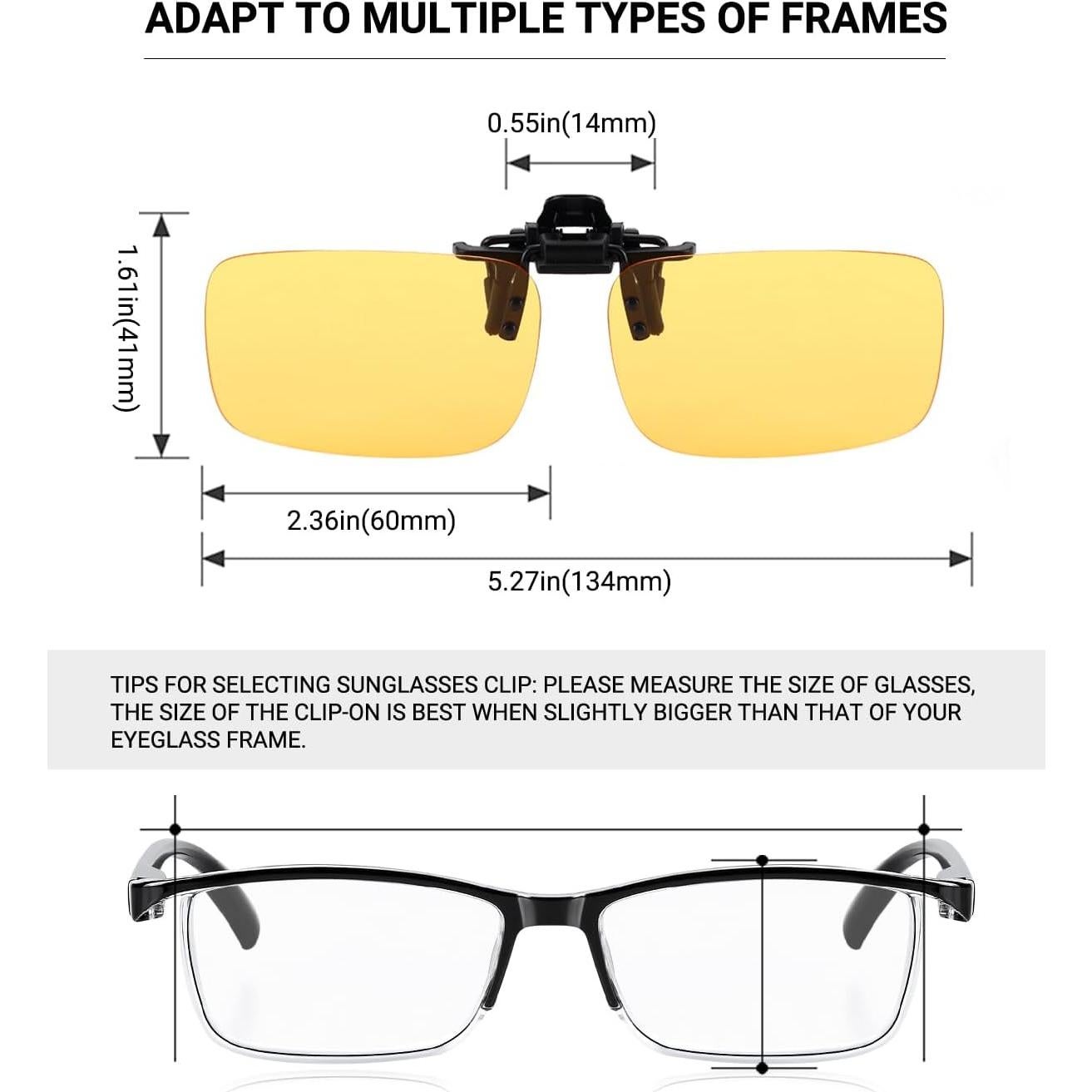 Gafas de sol polarizadas clip sobre TERAISE UV400 unisex