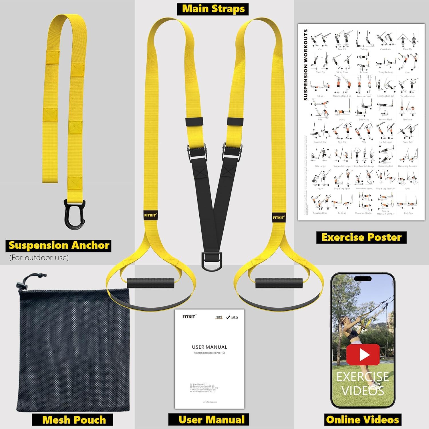 Kit de Entrenamiento de Suspensión FITKIT - Cuerpo Completo