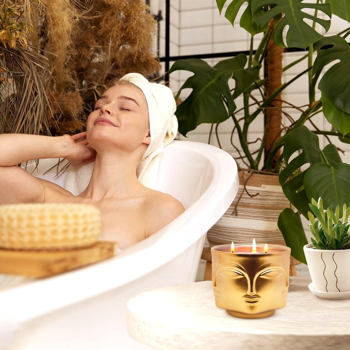 Vela Aromática 3 Mechas Calm-Life 20oz Manzana y Canela