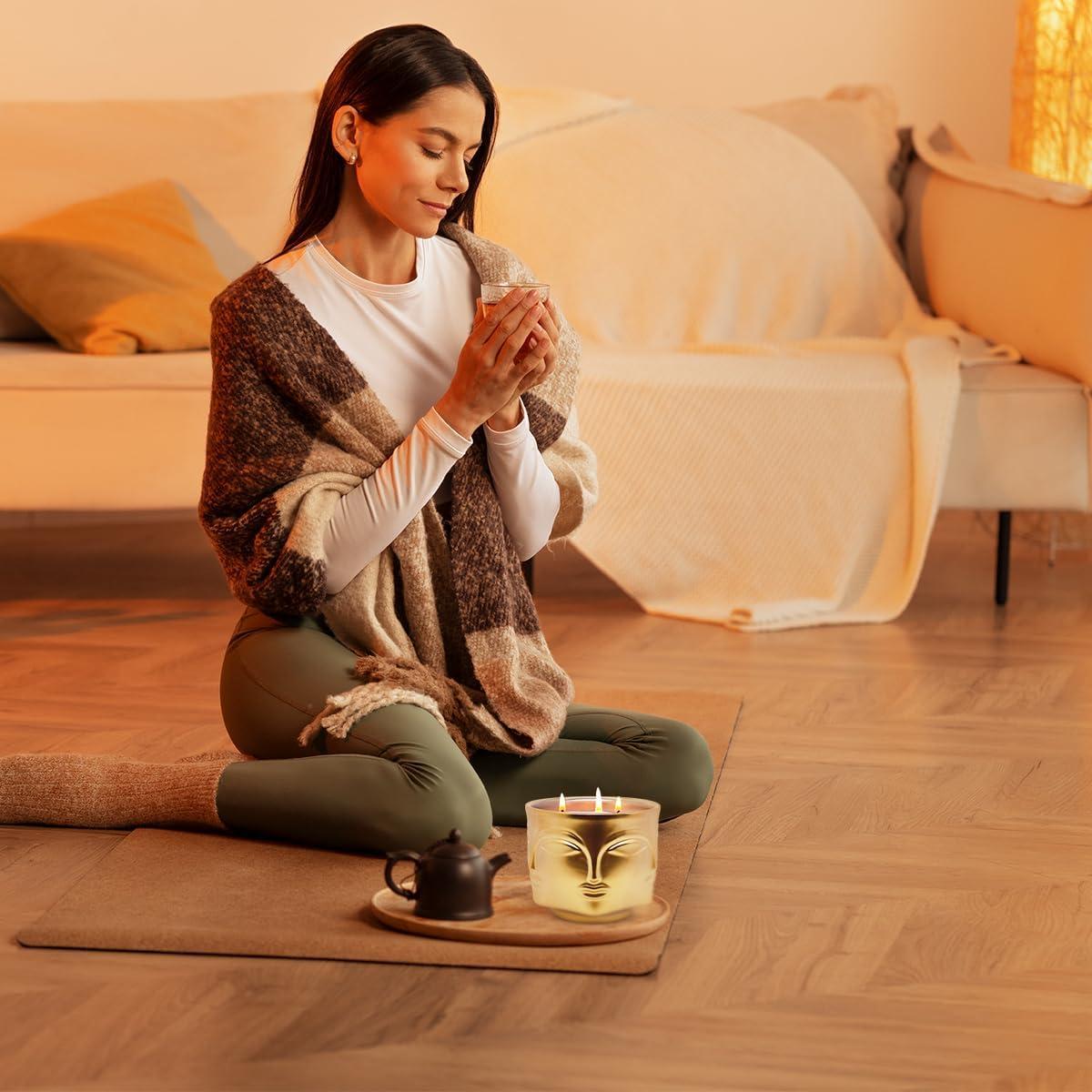 Vela Aromática 3 Mechas Calm-Life 20oz Manzana y Canela