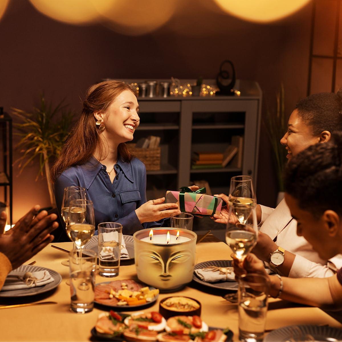 Vela Aromática 3 Mechas Calm-Life 20oz Manzana y Canela