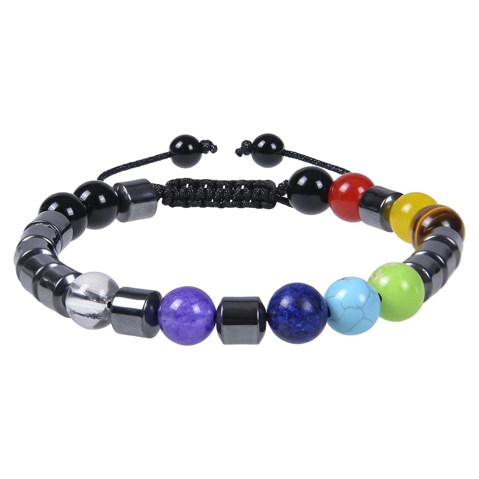 Pulsera de Chakra GelConnie 7 Chakra 8mm de Piedra Natural