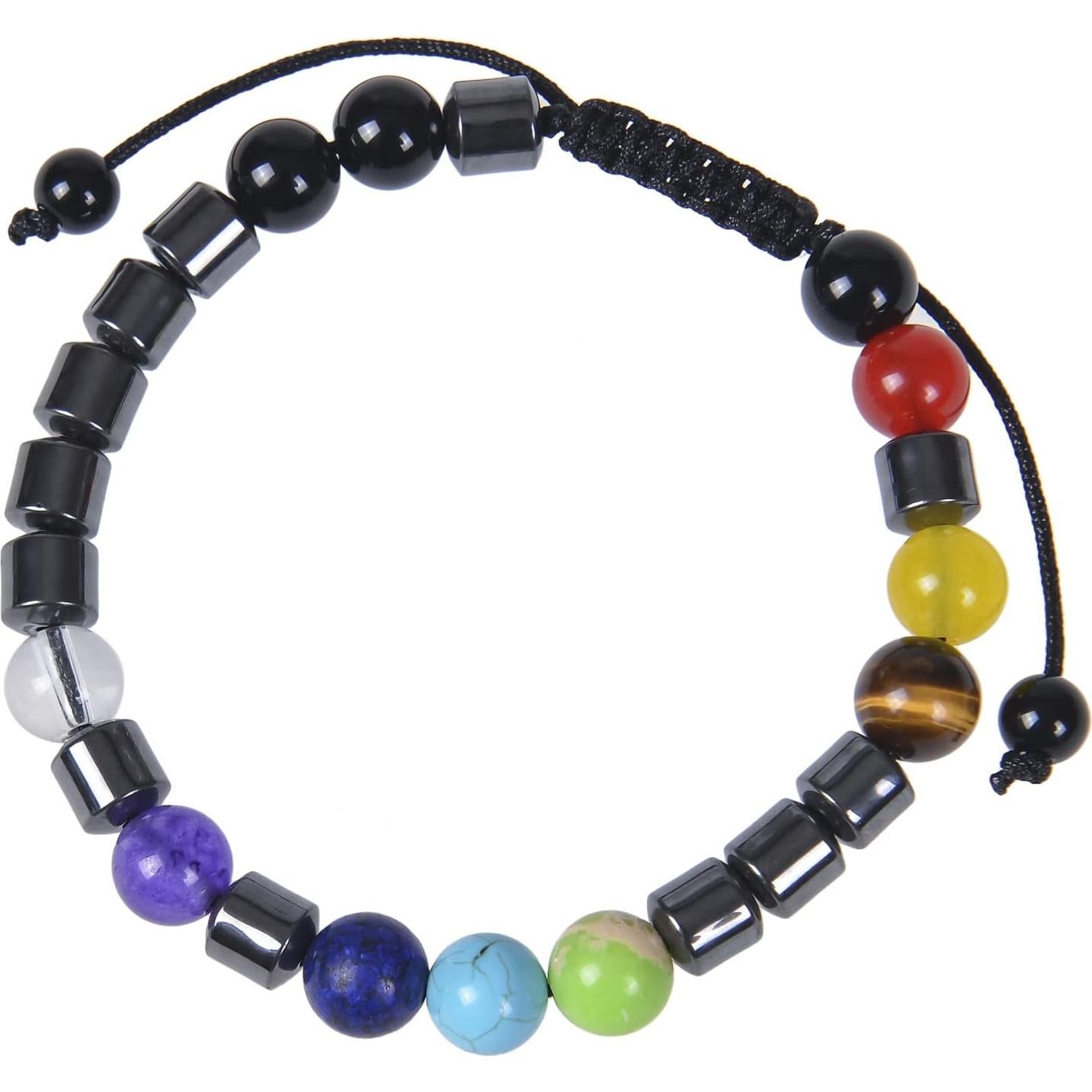 Pulsera de Chakra GelConnie 7 Chakra 8mm de Piedra Natural