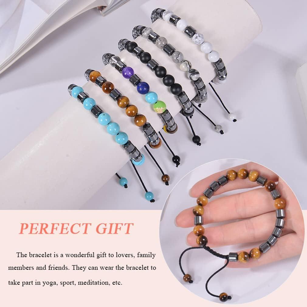 Pulsera de Chakra GelConnie 7 Chakra 8mm de Piedra Natural