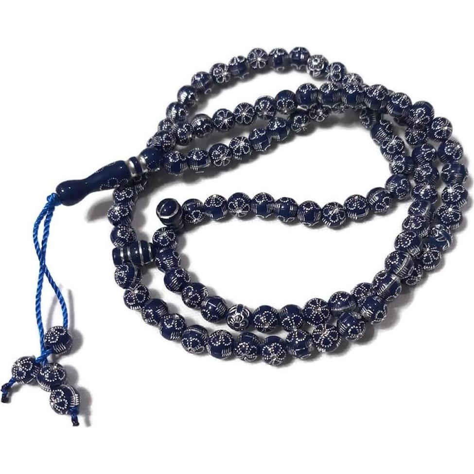 Misbaha musulmán 99 cuentas Al-Ameen AMN-241 Zikr azul zafiro