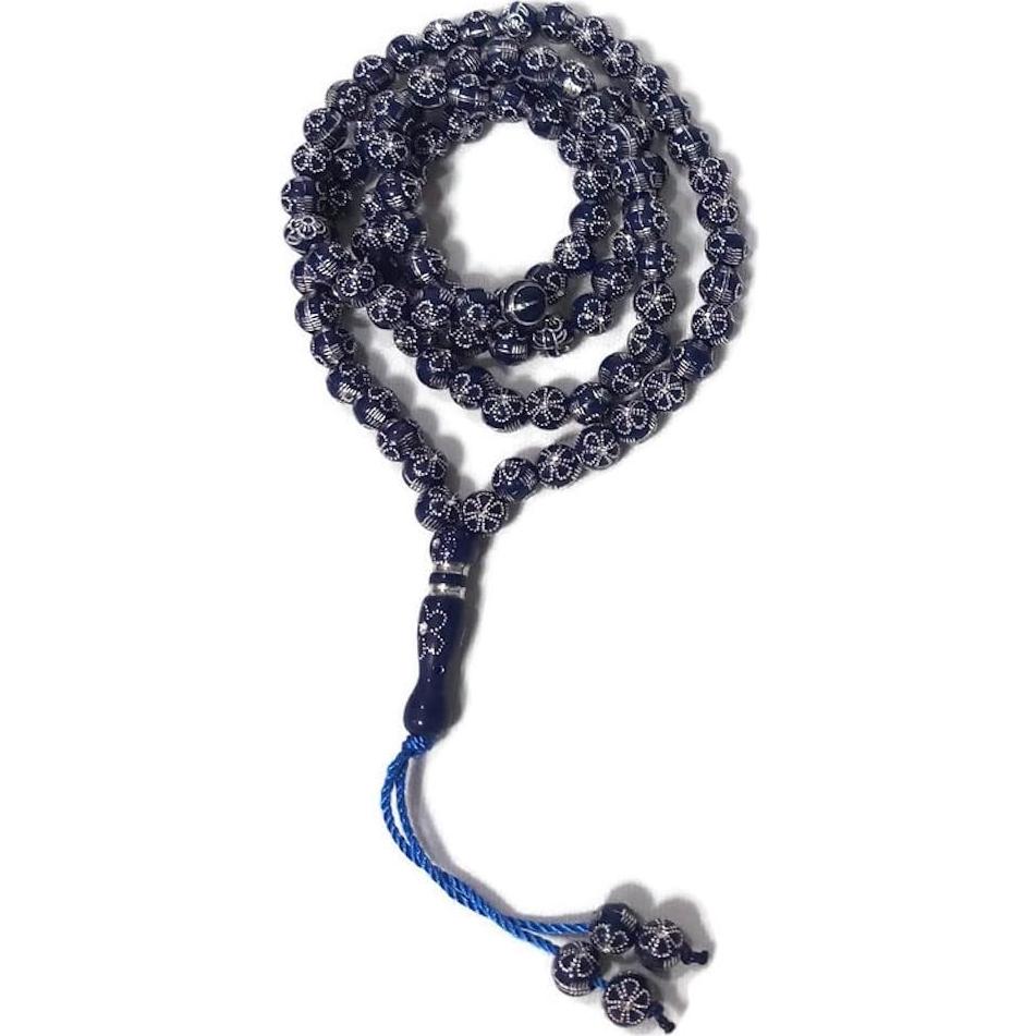 Misbaha musulmán 99 cuentas Al-Ameen AMN-241 Zikr azul zafiro