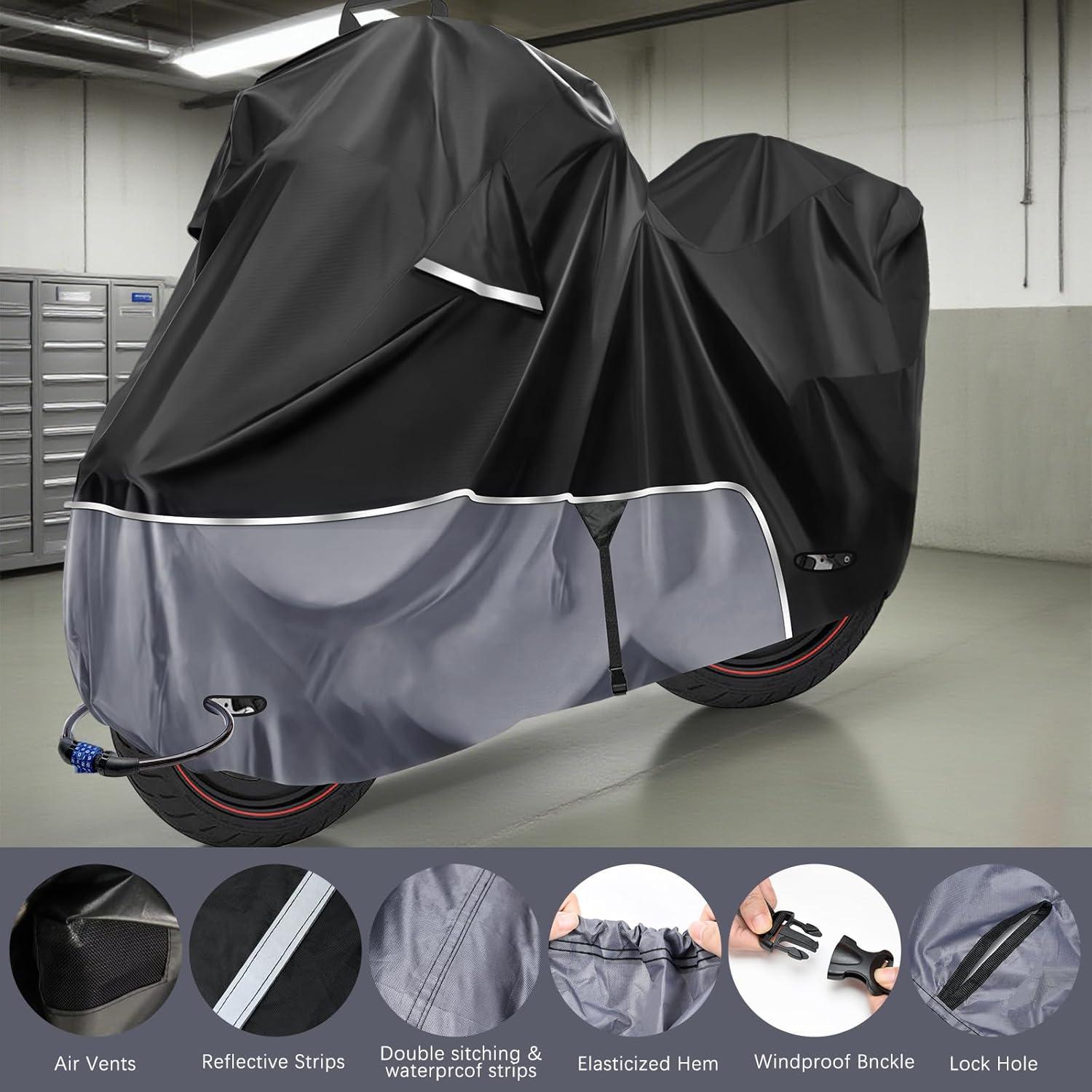 Funda de motocicleta Blshwez 600D impermeable 292 cm para Harley