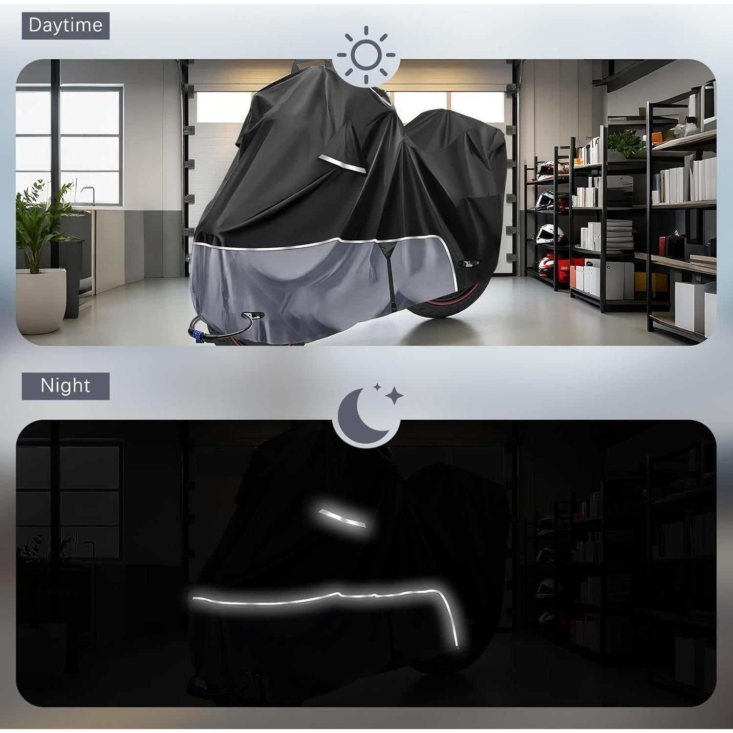 Funda de motocicleta Blshwez 600D impermeable 292 cm para Harley