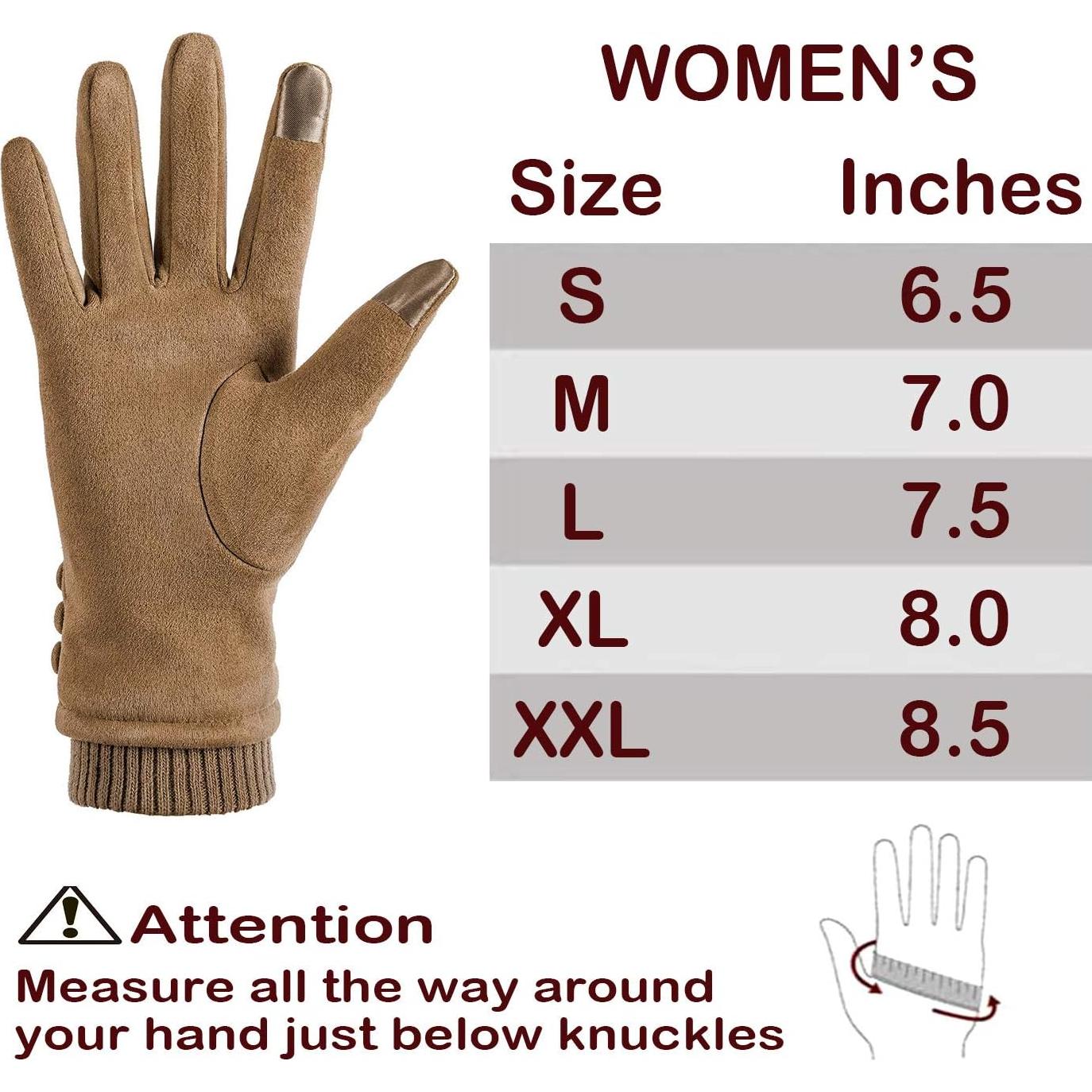 Guantes de Invierno Táctiles Dsane para Mujeres - Forro Polar Cálido