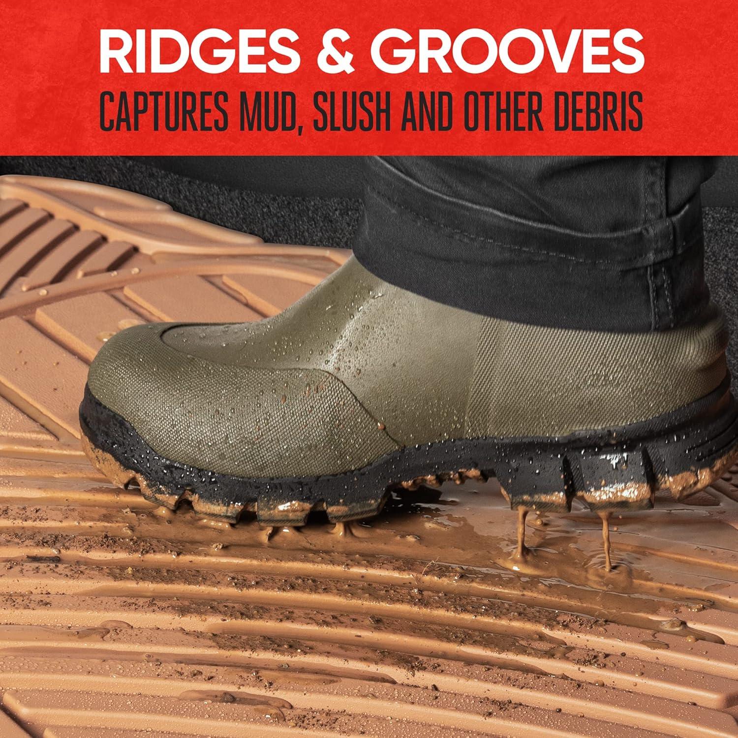 Alfombrillas de goma Motor Trend MT-773-BG para automóviles - Juego de 3