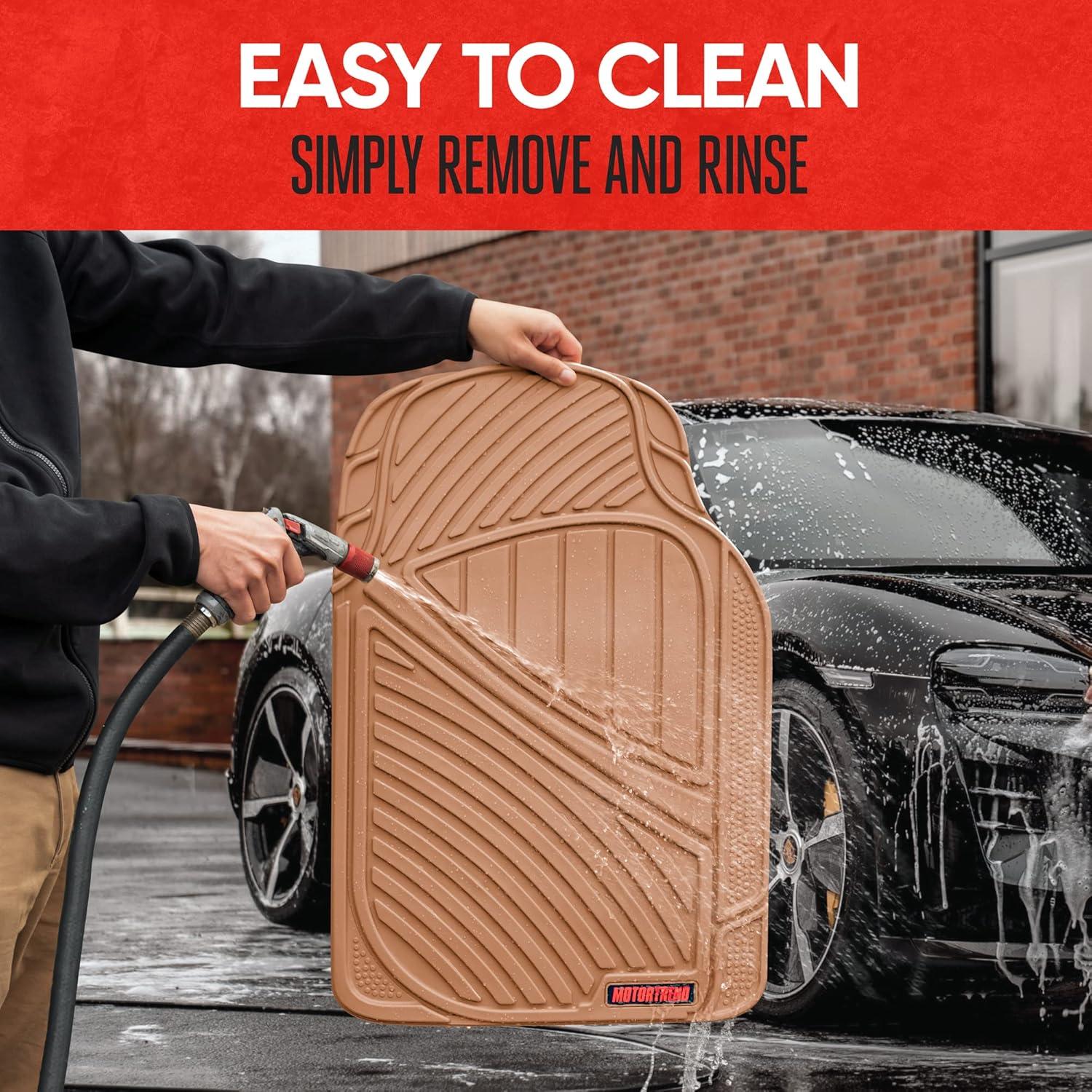 Alfombrillas de goma Motor Trend MT-773-BG para automóviles - Juego de 3