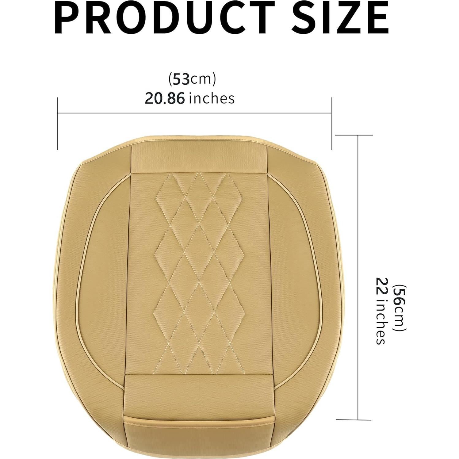 Funda de Asiento de Coche JOJOBAY Beige Universal Antideslizante