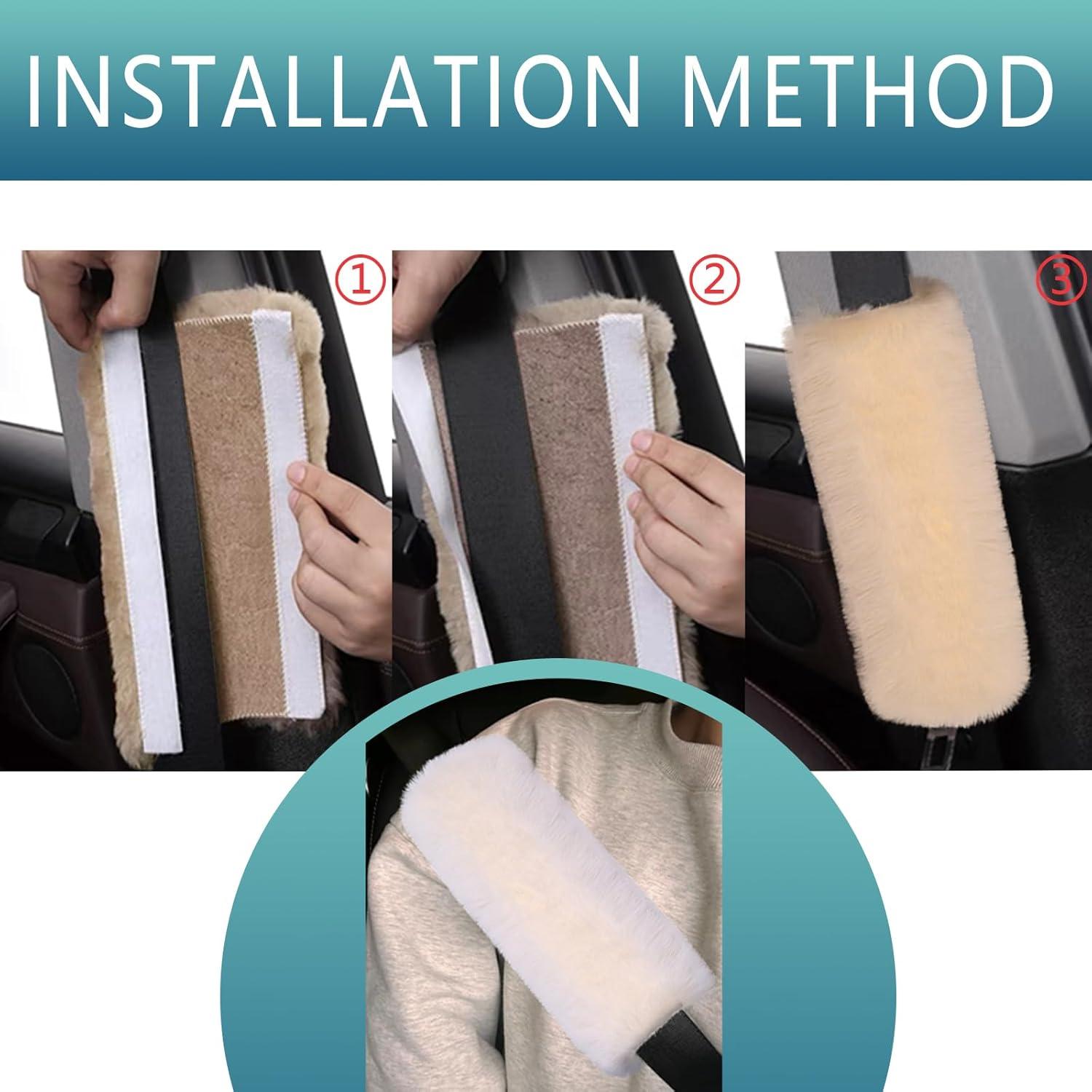 Fundas de Cinturón de Seguridad Luminuti Beige 2 Pcs