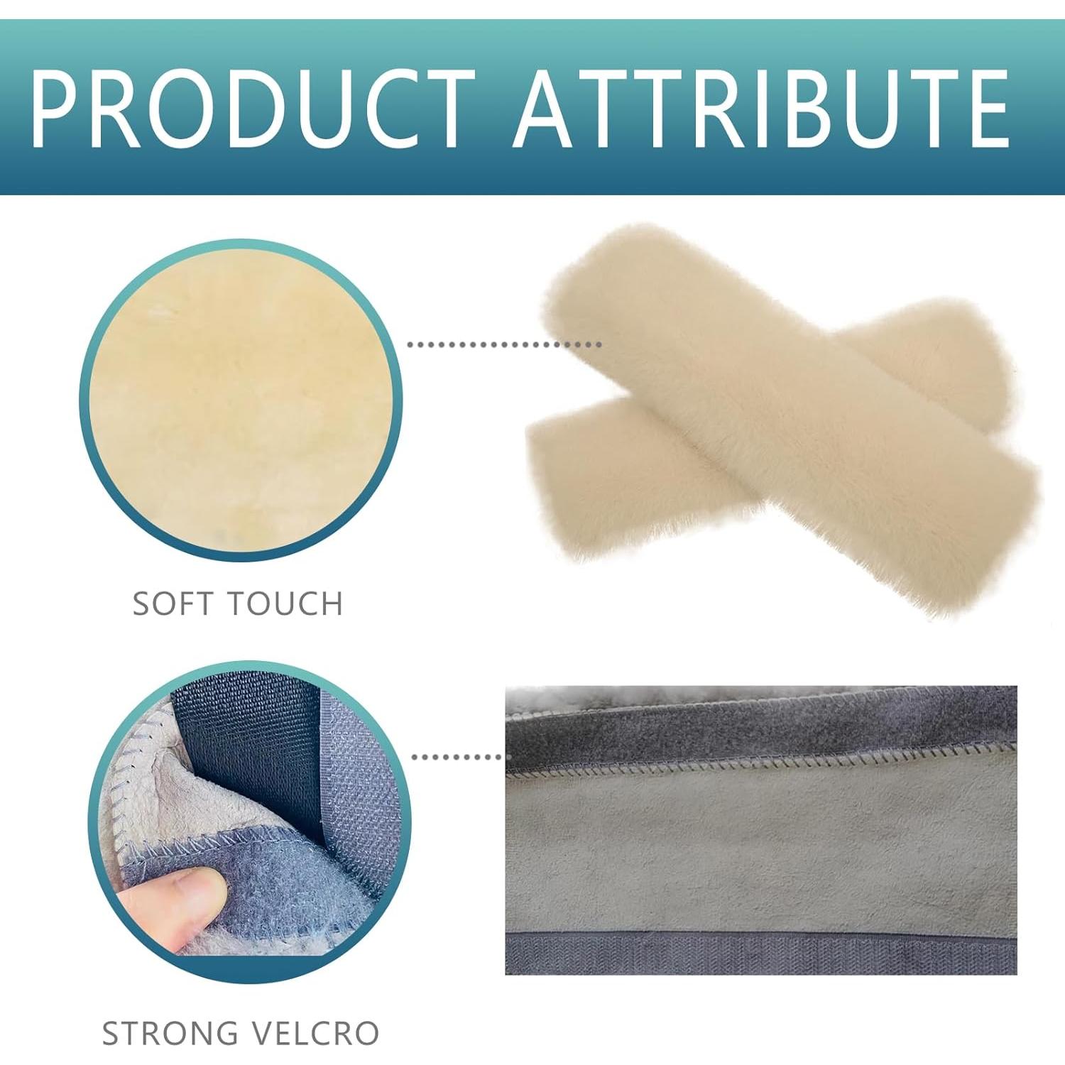 Fundas de Cinturón de Seguridad Luminuti Beige 2 Pcs