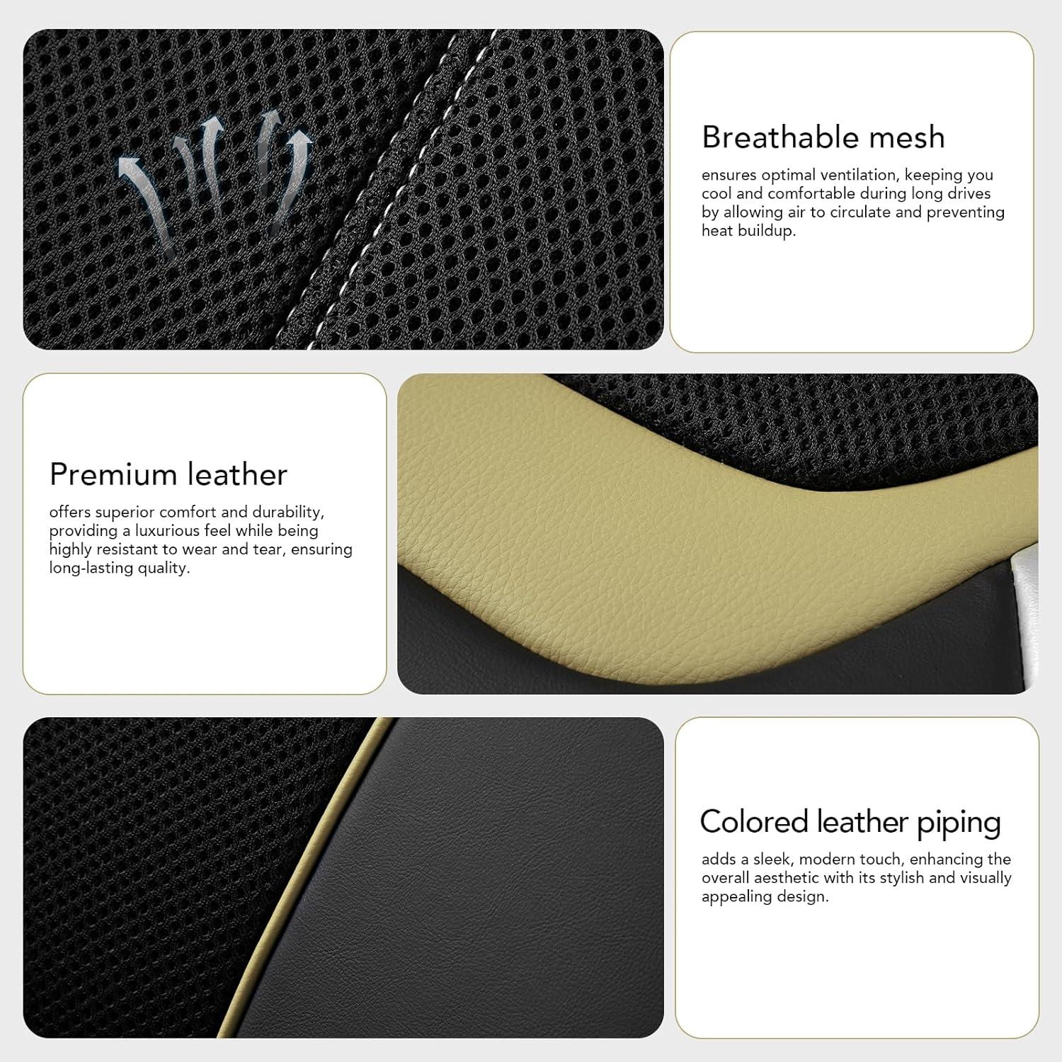 Funda de Asiento de Coche PIC AUTO Beige y Plateada Universal