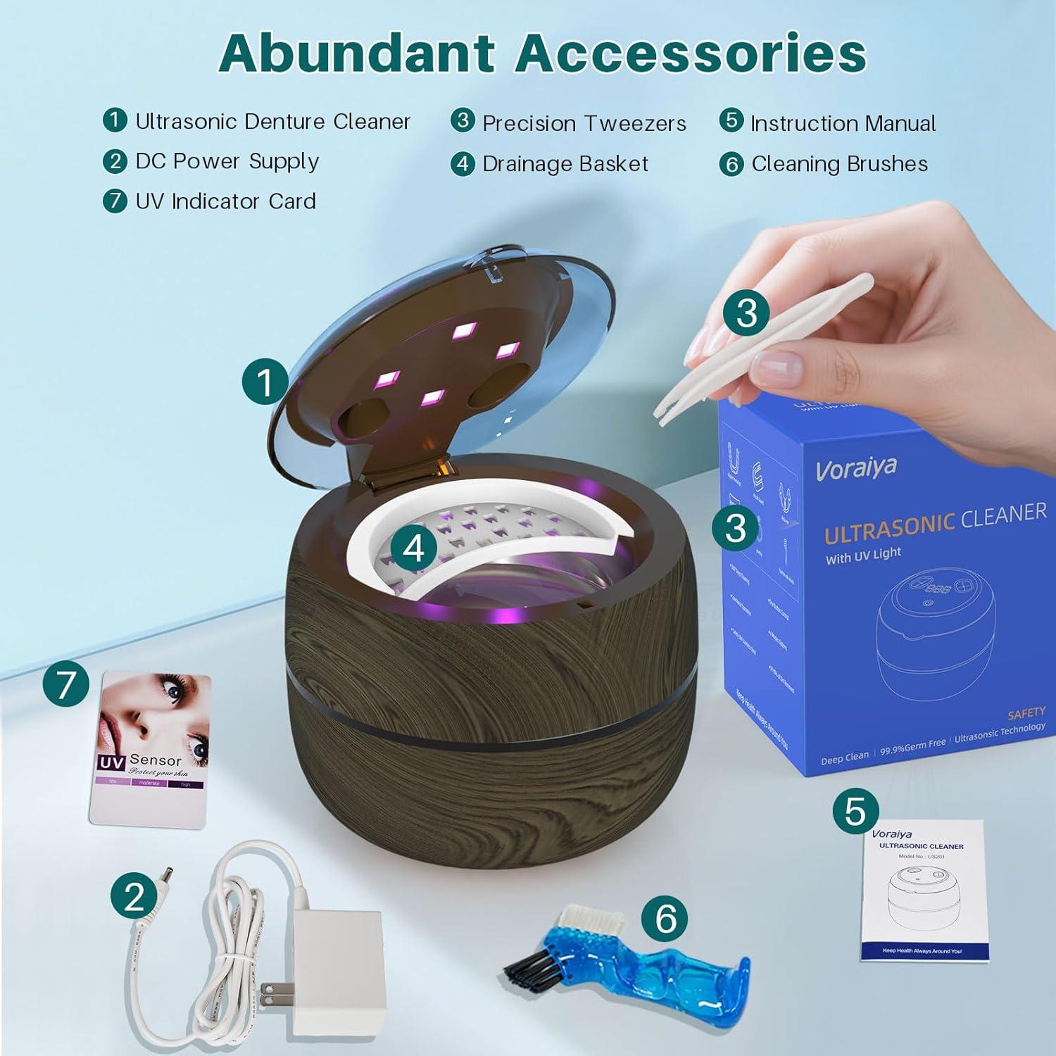 Limpiadora Ultrasónica Voraiya 45kHz para Retenedores y Joyería