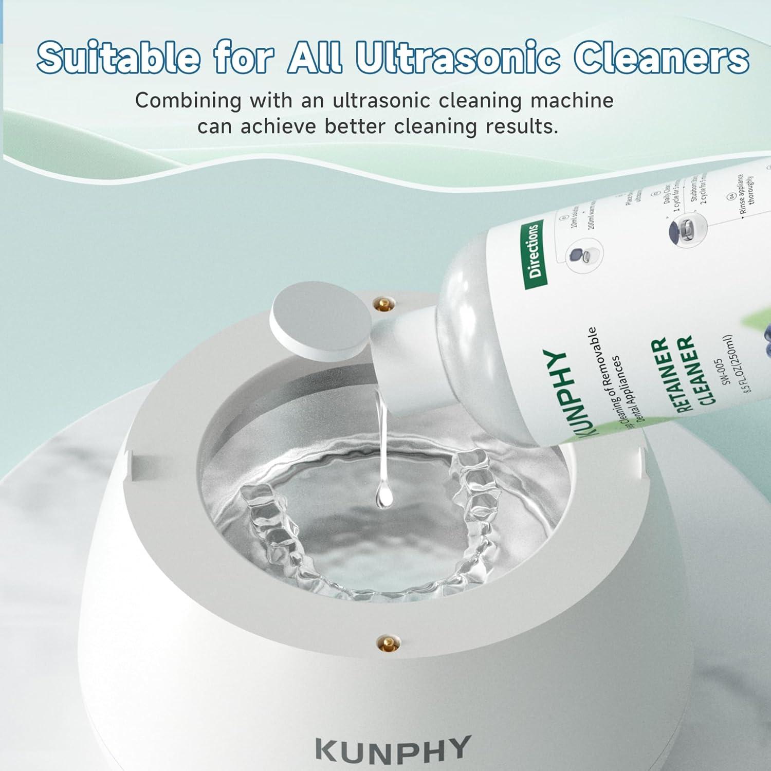 KUNPHY Solución Limpiadora Ultrasonica 473 ml - Retenedores