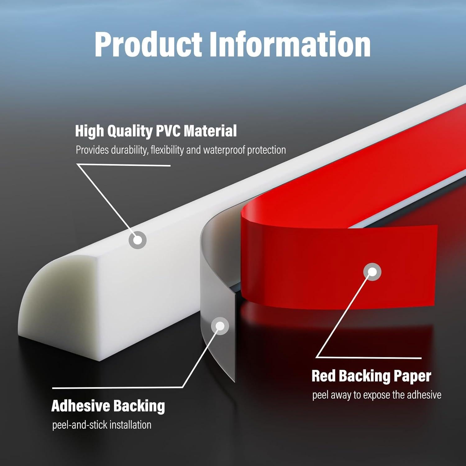 Moldura Flexible Cuarto Redondo HJMJY 99 cm Autoadhesiva