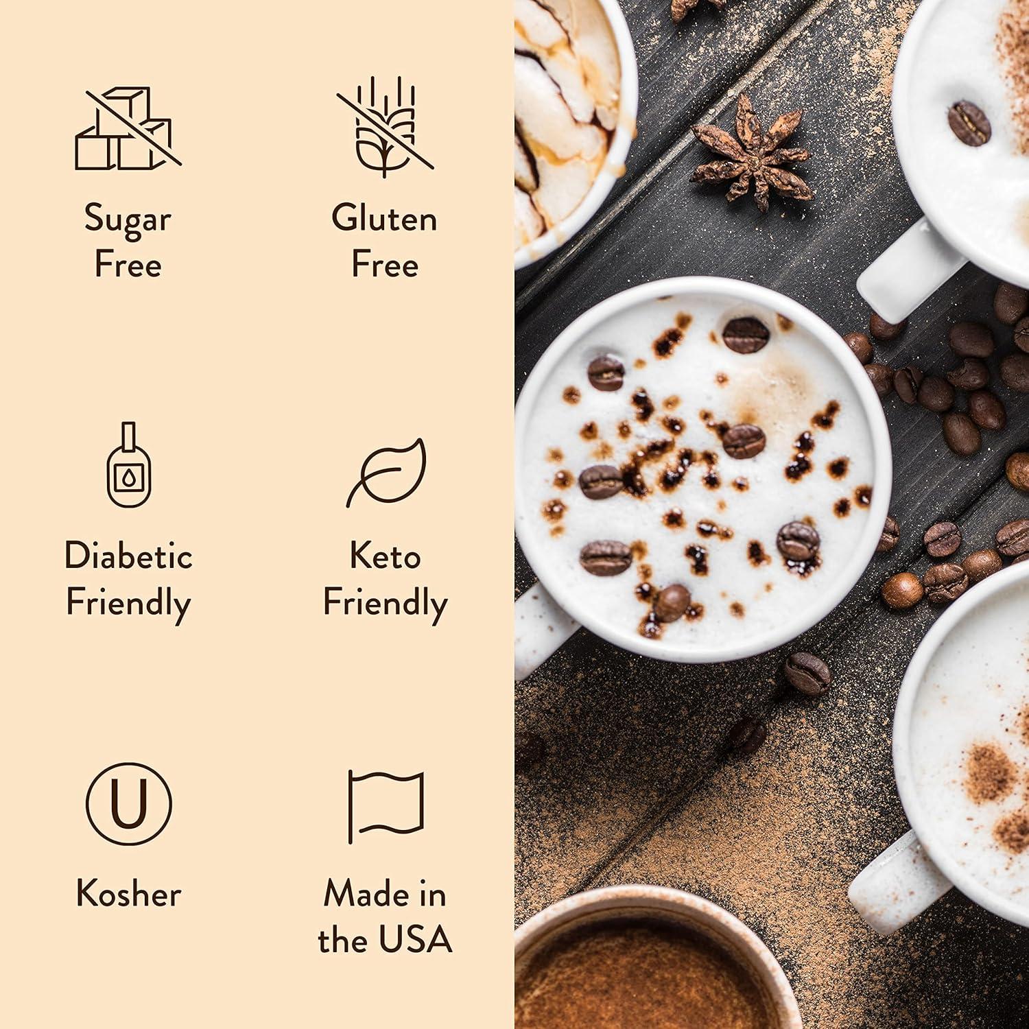 Sirope de café sin azúcar Jordan - Paquete de 6 sabores 750 ml