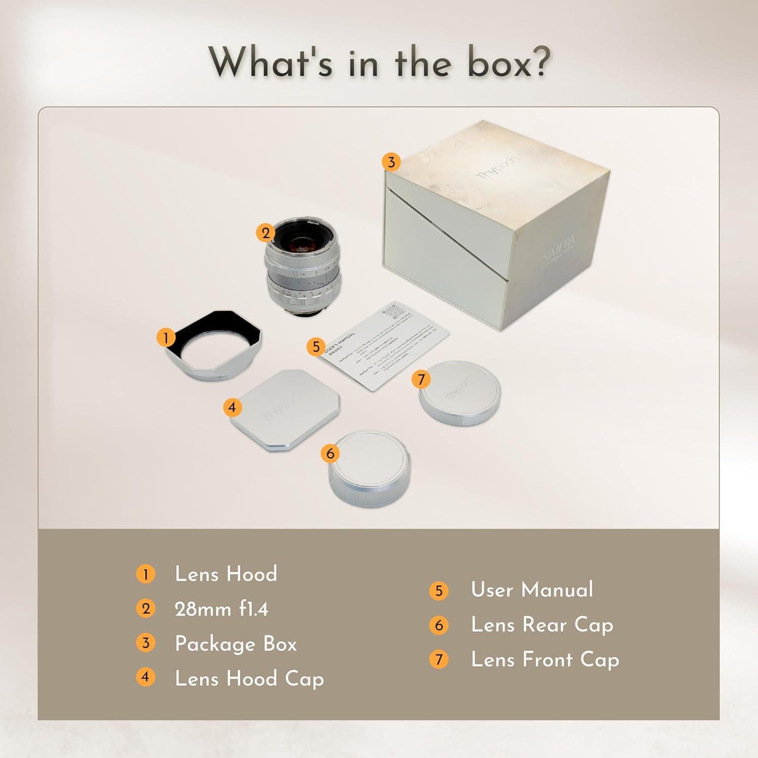 Lente Simera 28mm f/1.4 Montura M para Cámaras Leica Negro