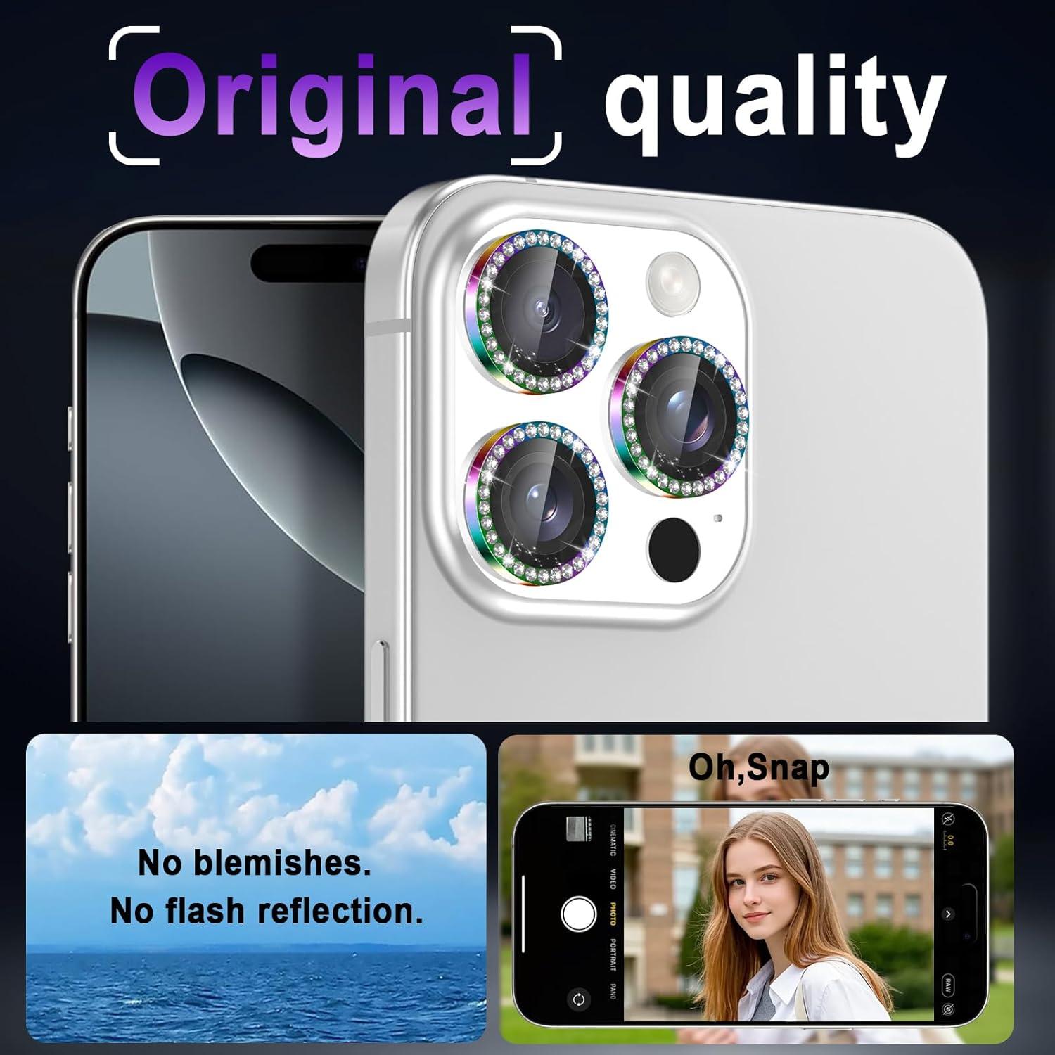 Protector de Lente de Cámara Casetego para iPhone 16 Pro Max/Pro 9H