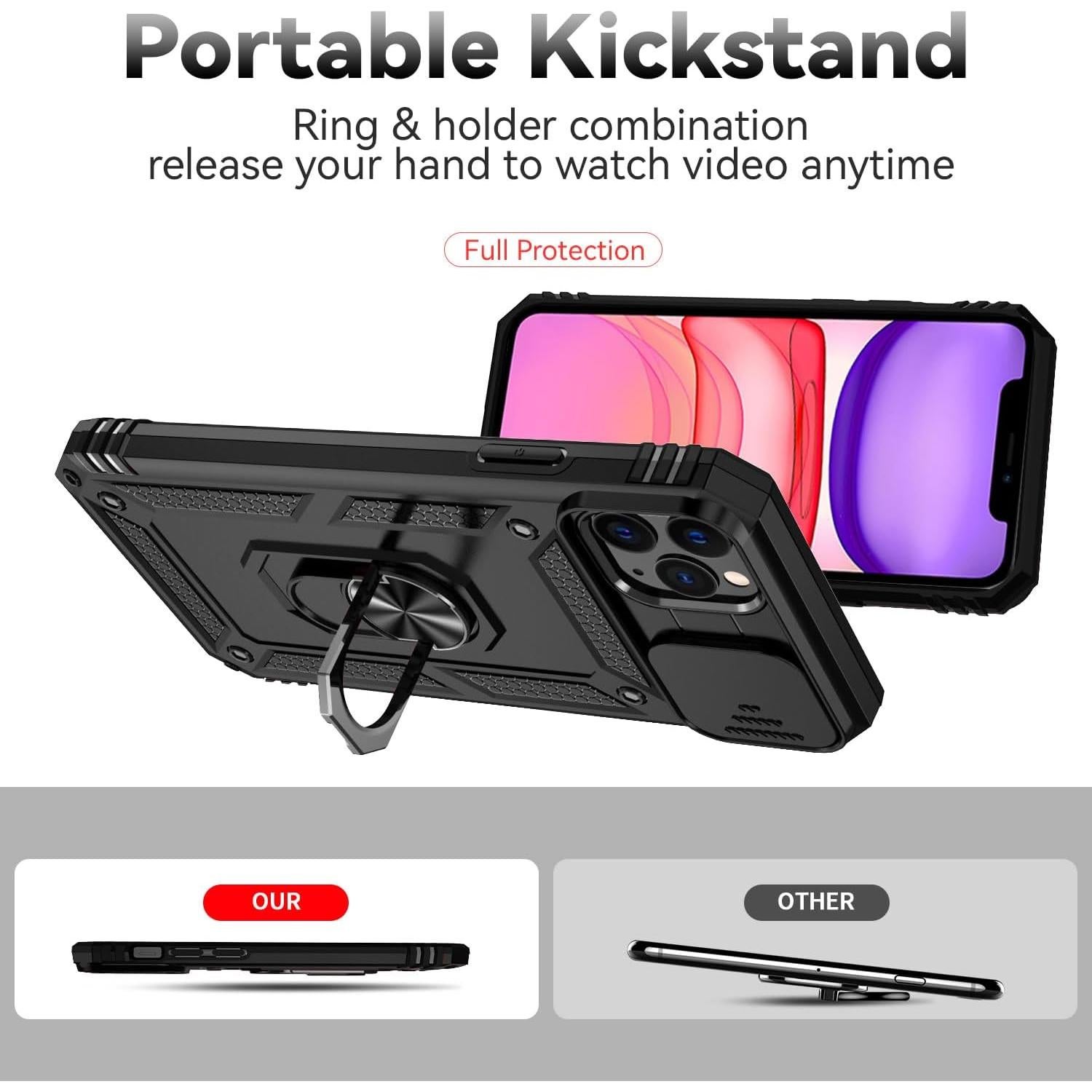 Funda SunStory para iPhone 11 Pro con Protector HD y Soporte