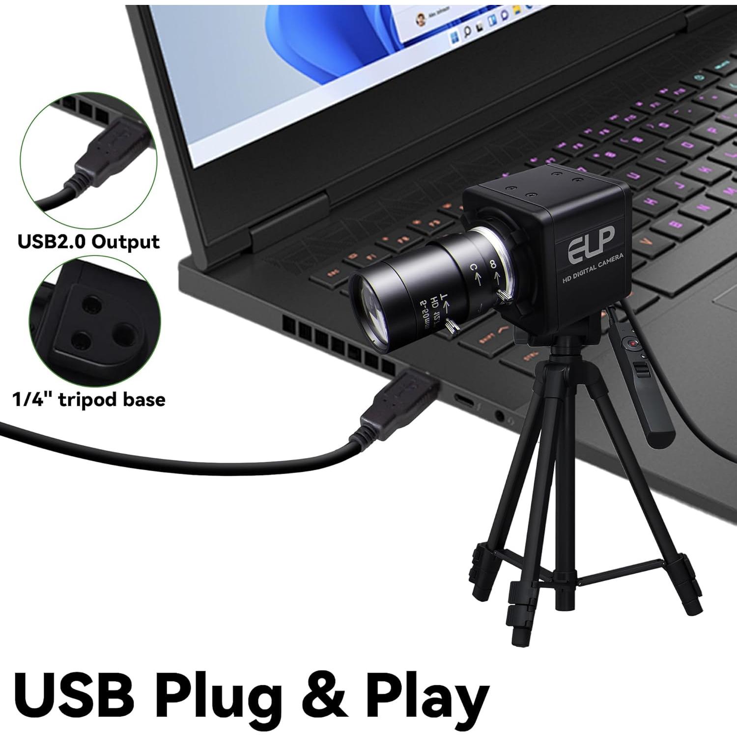 Cámara USB MMlove 5MP HD 10X Zoom Varifocal 5-50mm