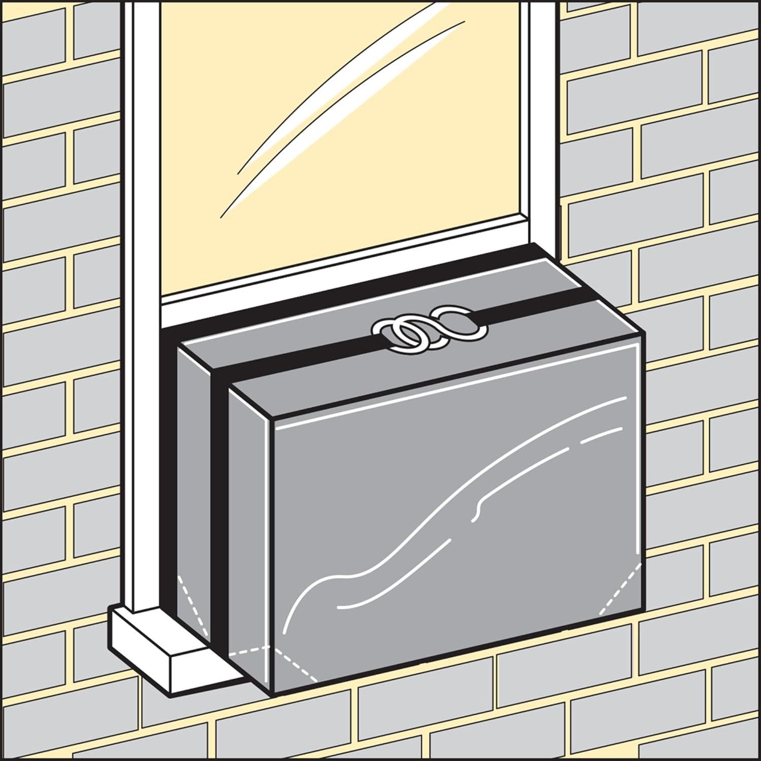 Funda para Aire Acondicionado M-D 03392 Pequeña Plateada 45.72x68.58 cm