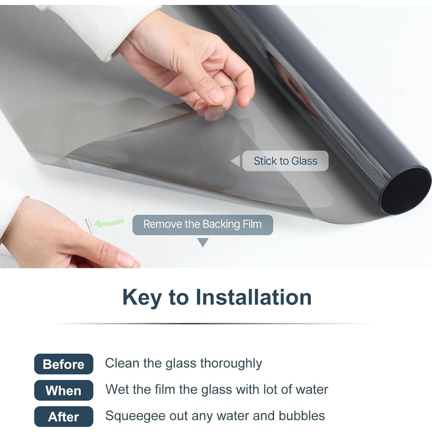 Película de Ventana Cerámica Fzcvbi 44.45x200 cm - Bloqueo UV 99%