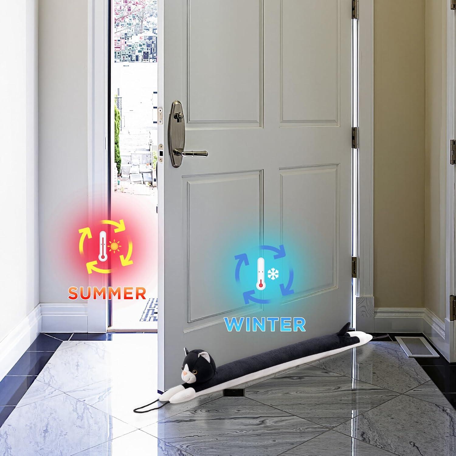 Tapón para Corrientes de Aire Habibee 96.5 cm Gato Negro