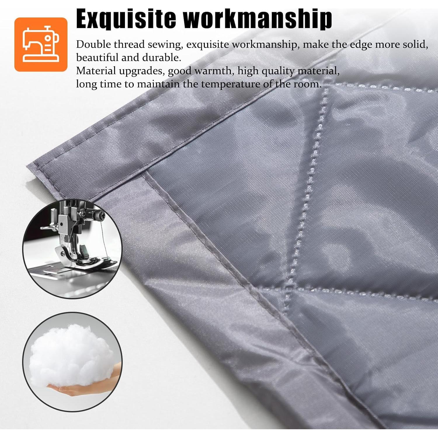 Cortina de Puerta Térmica Aislante Magnética ROMAGIO 81x203 cm Gris