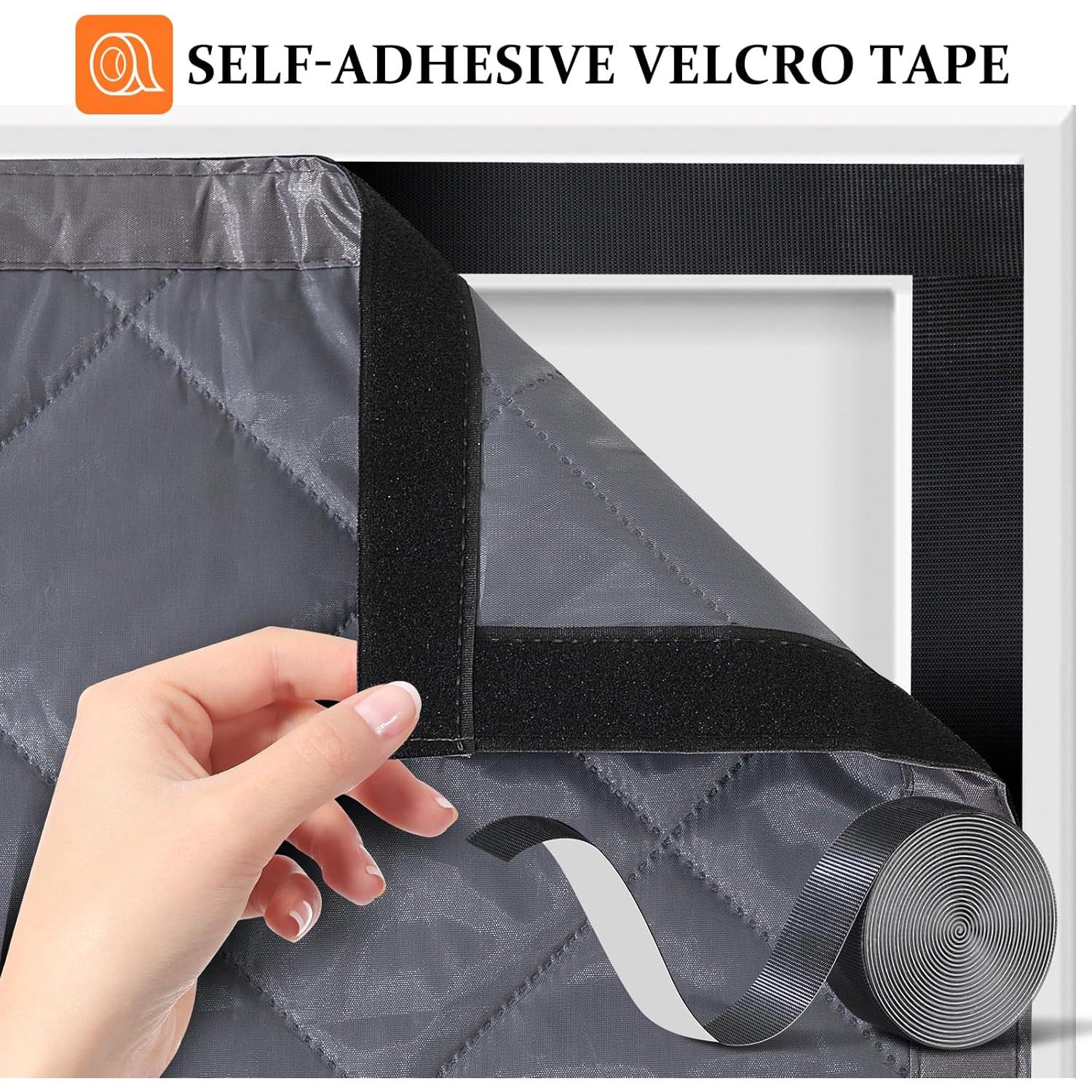 Cortina de Puerta Térmica Aislante Magnética ROMAGIO 81x203 cm Gris