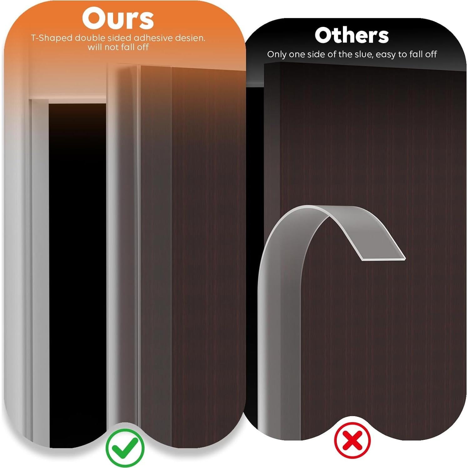 Burlete de Silicona en T SILIENTWERK 6.1m x 3.48cm Transparente