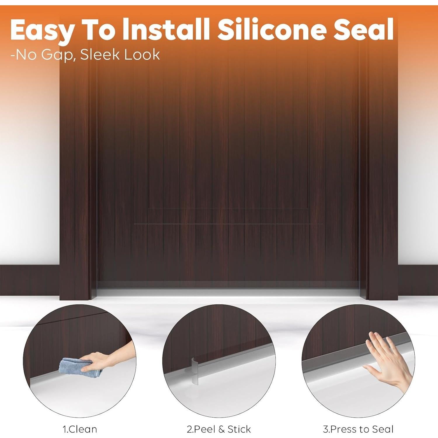 Burlete de Silicona en T SILIENTWERK 6.1m x 3.48cm Transparente