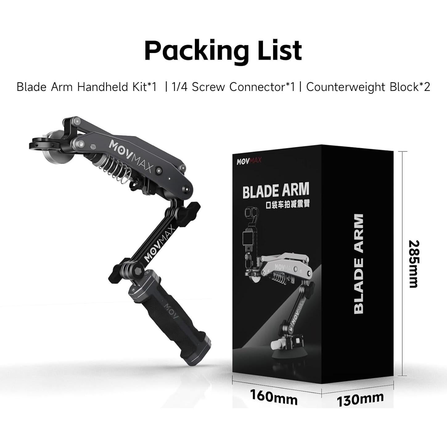 Brazo de Cuchilla MOVMAX para DJI Osmo Pocket 3/2 y GoPro