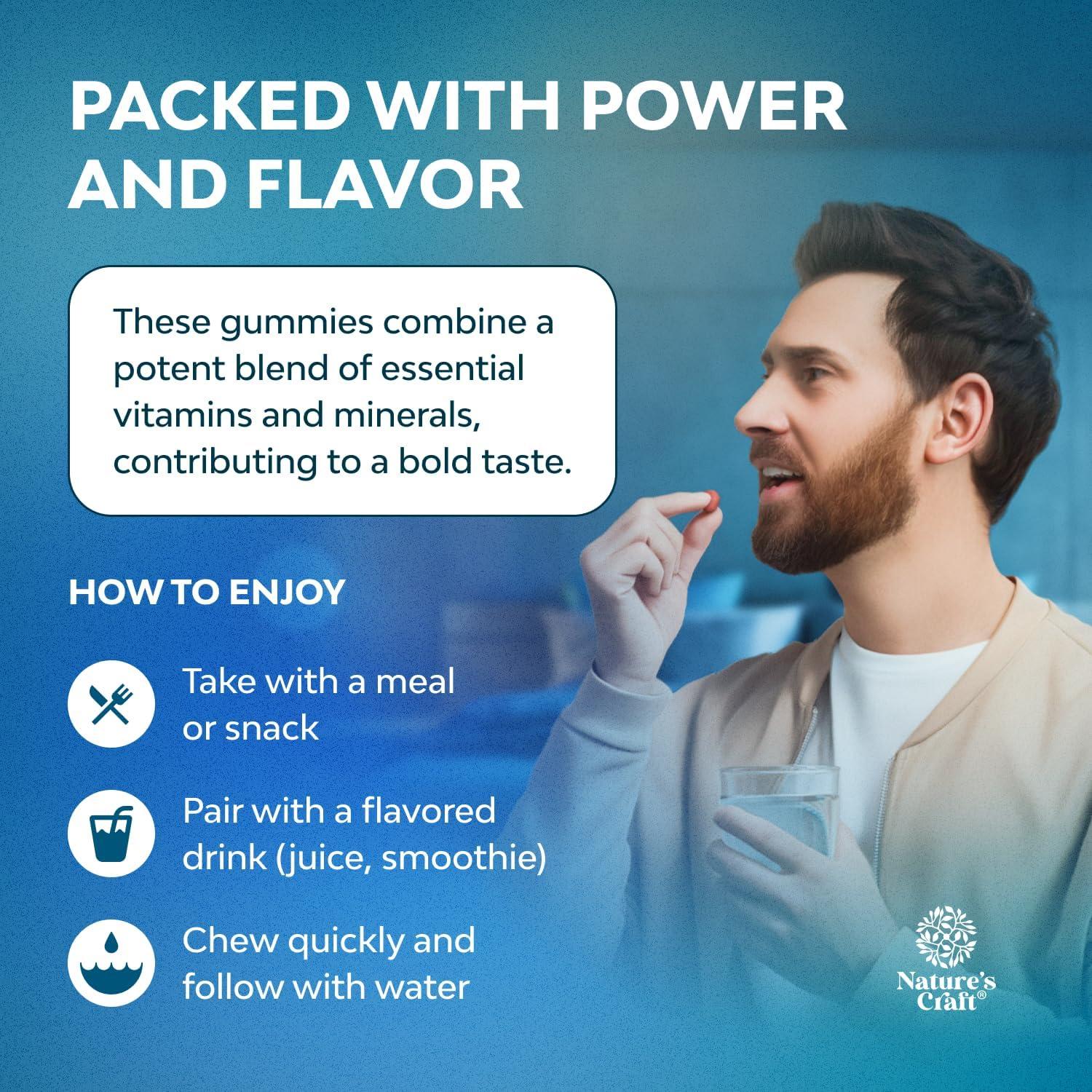 Gomitas Multivitamínicas para Hombres Natures Craft 90 Unidades