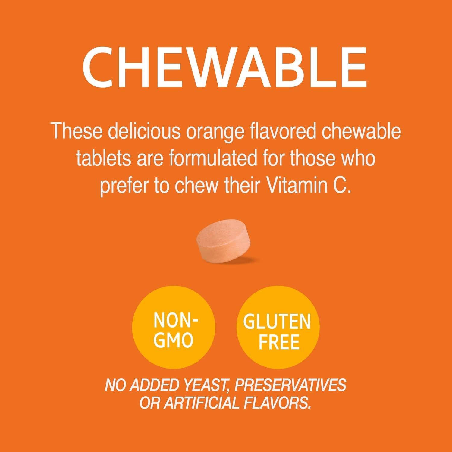 Tabletas Masticables de Vitamina C 500 mg 21st Century Naranja 110 Unidades