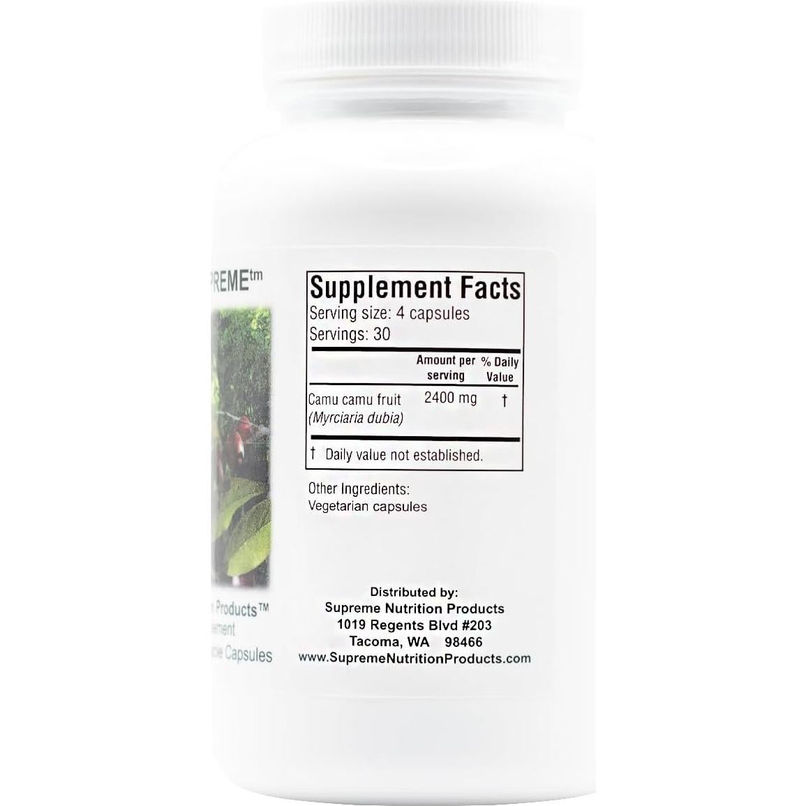 Camu Supreme Supreme Nutrition 120 Cápsulas Vegetarianas Pura